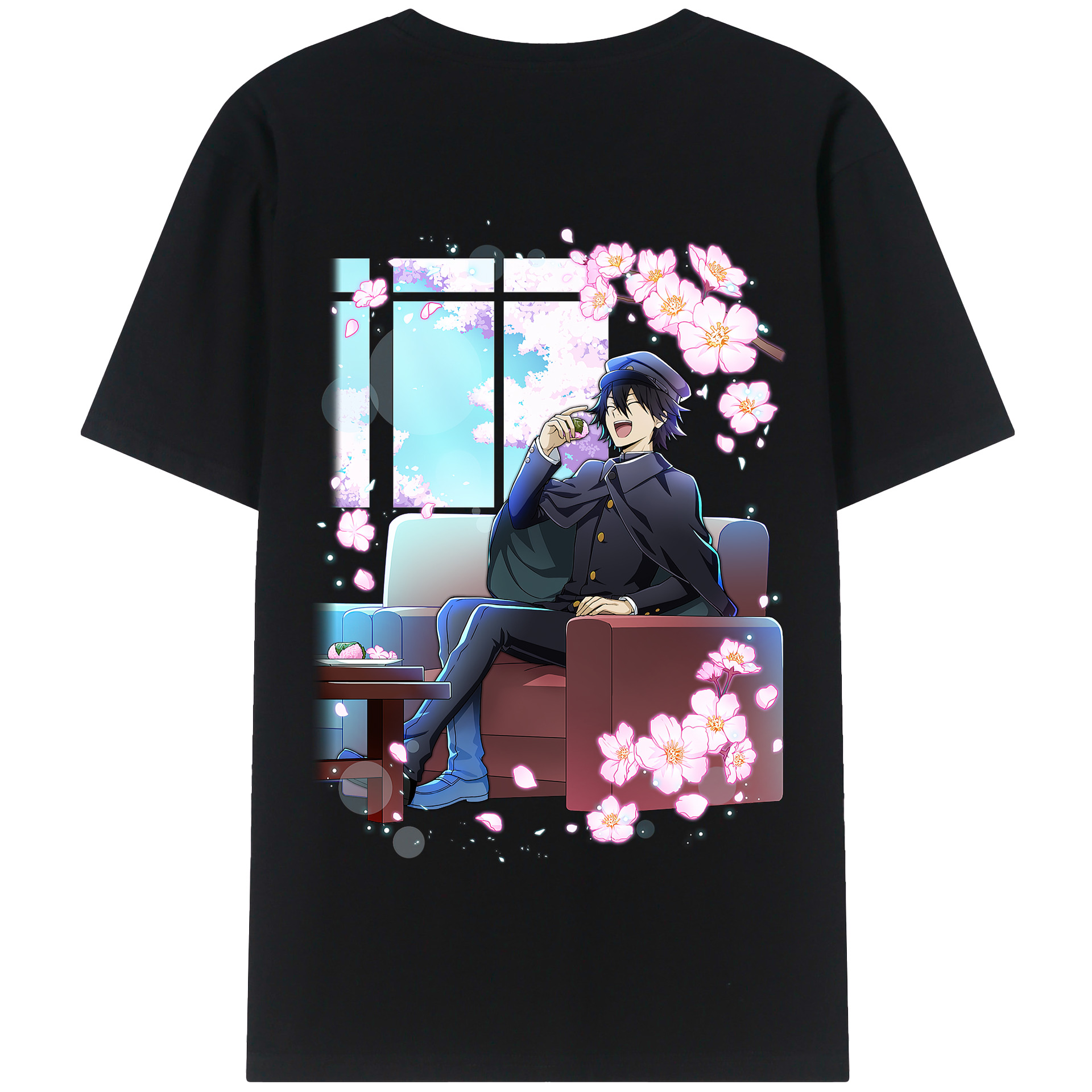 （画像用） 文豪ストレイドッグス Bungo Stray Dogs 綿100％半袖Tシャツ（背面プリント）