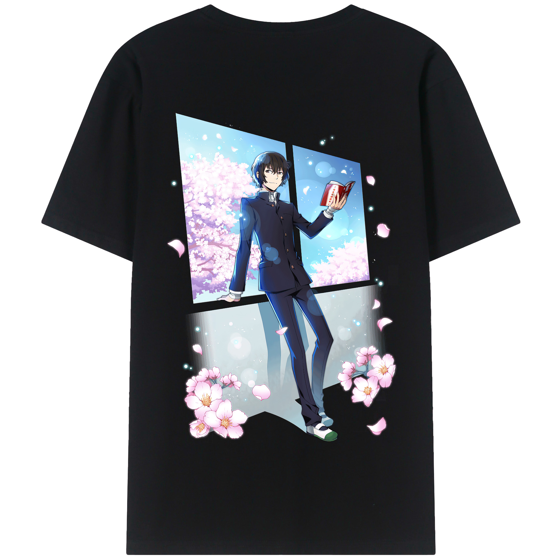 （画像用） 文豪ストレイドッグス Bungo Stray Dogs 綿100％半袖Tシャツ（背面プリント）