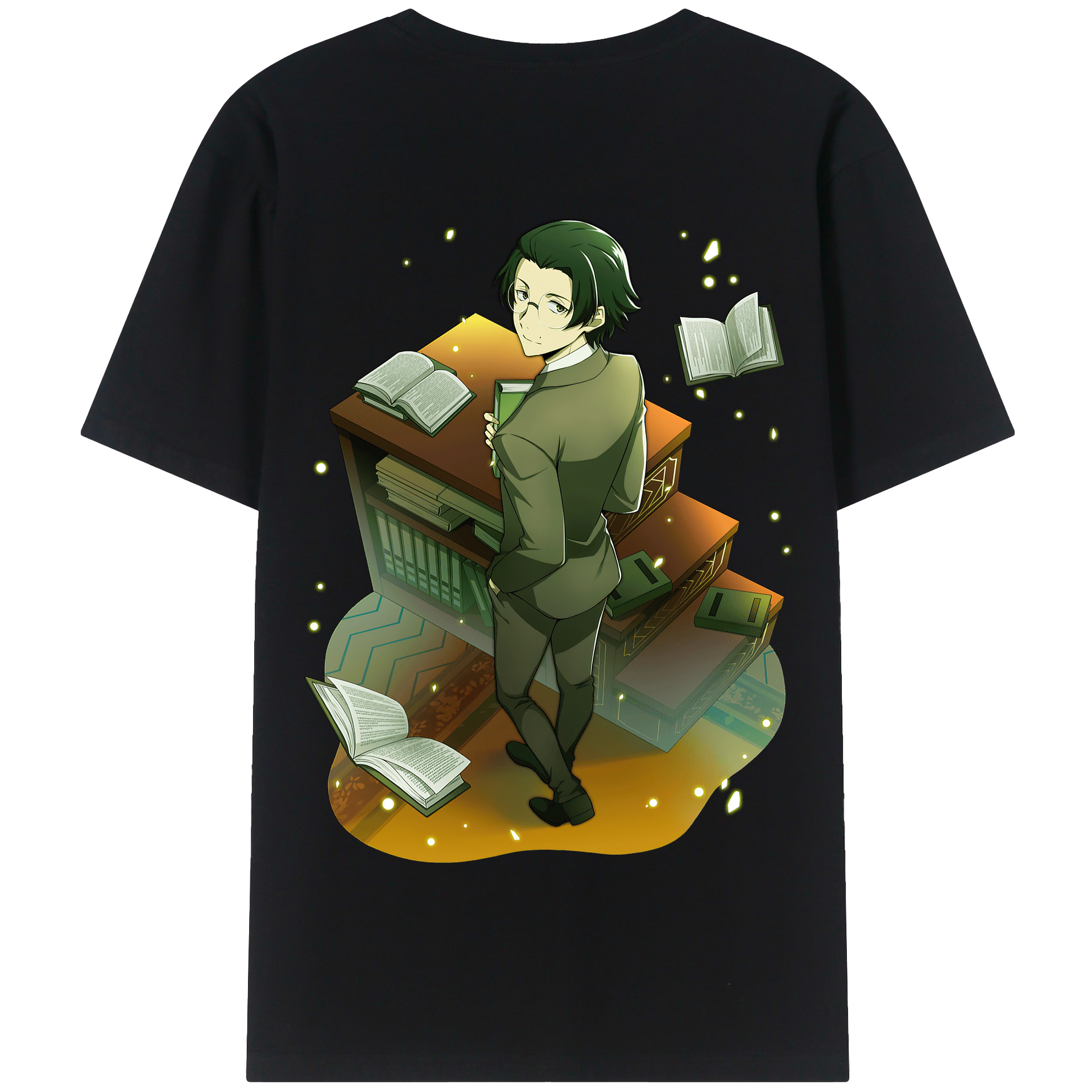 （画像用） 文豪ストレイドッグス Bungo Stray Dogs 綿100％半袖Tシャツ（背面プリント）