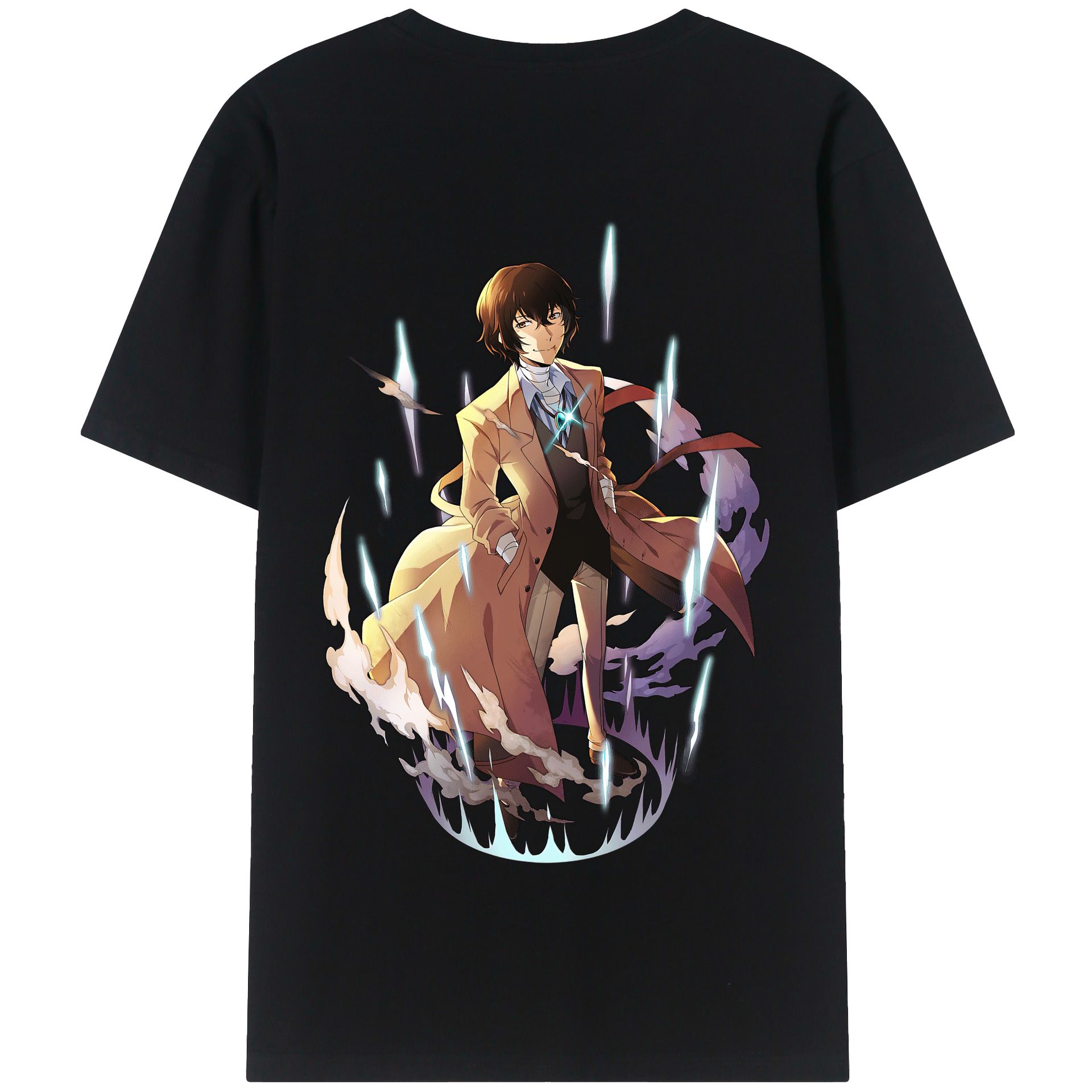 （画像用） 文豪ストレイドッグス Bungo Stray Dogs 綿100％半袖Tシャツ（背面プリント）