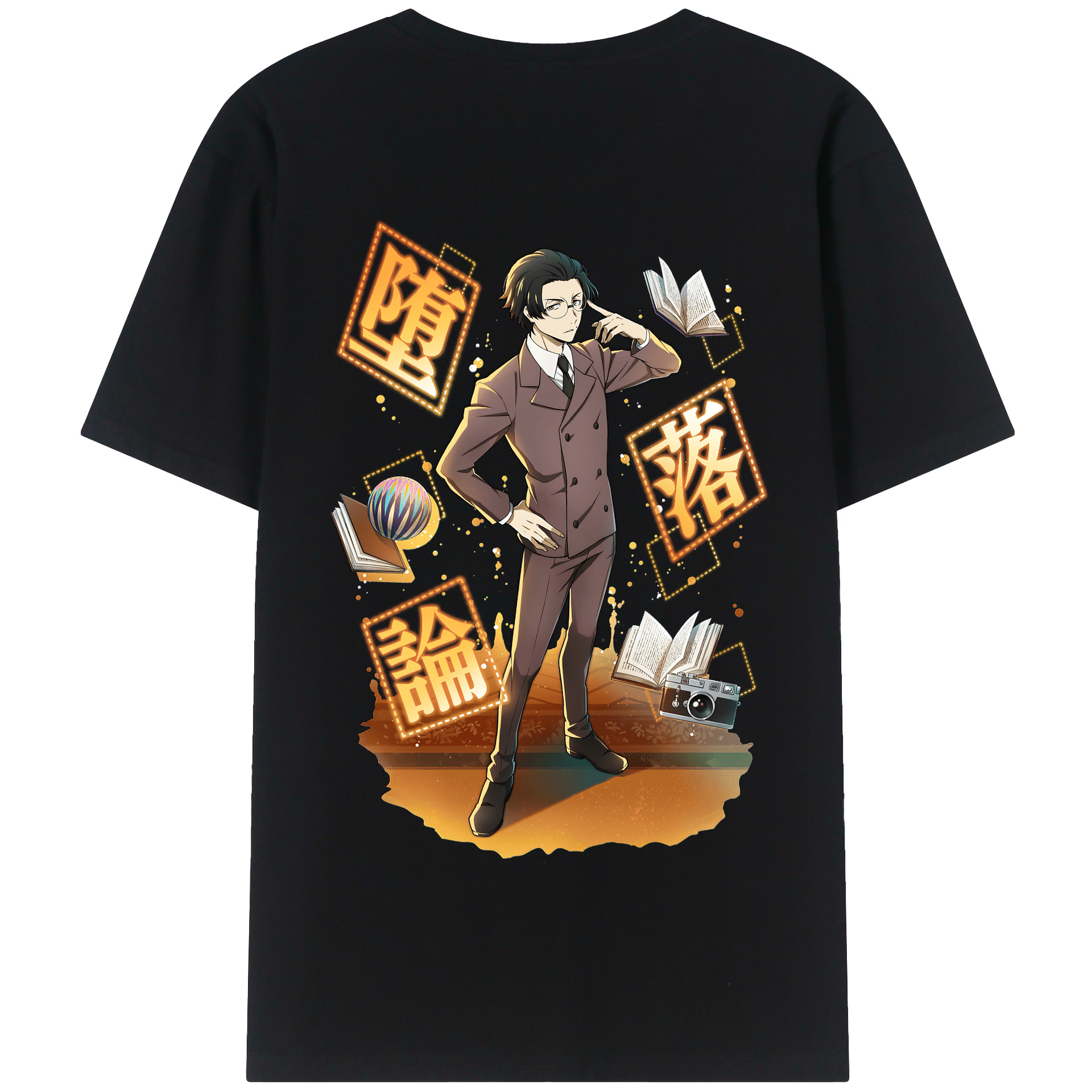 （画像用） 文豪ストレイドッグス Bungo Stray Dogs 綿100％半袖Tシャツ（背面プリント）