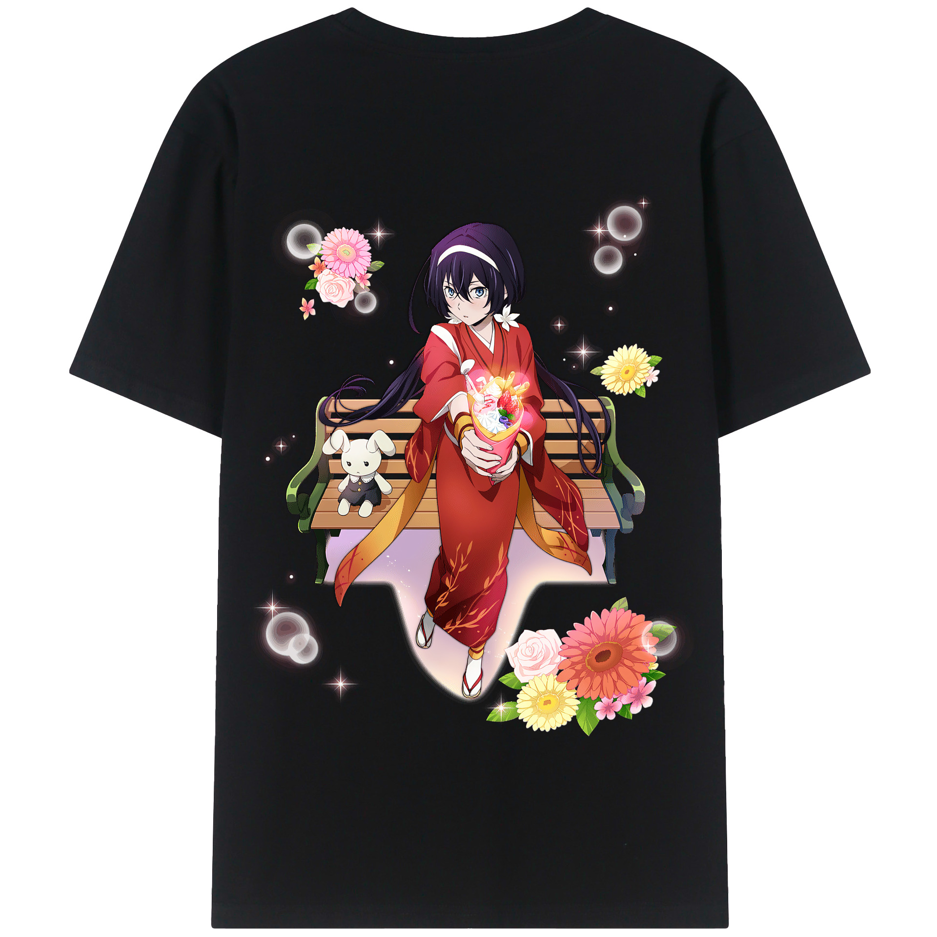 （画像用） 文豪ストレイドッグス Bungo Stray Dogs 綿100％半袖Tシャツ（背面プリント）