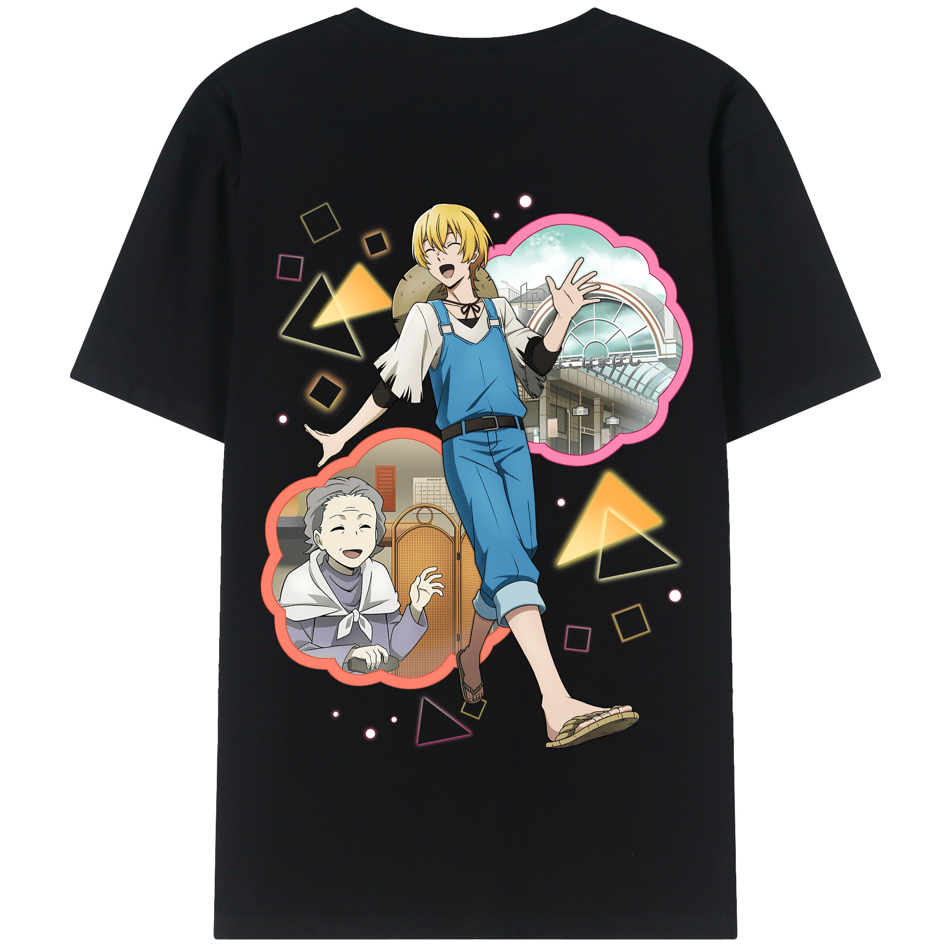 （画像用） 文豪ストレイドッグス Bungo Stray Dogs 綿100％半袖Tシャツ（背面プリント）