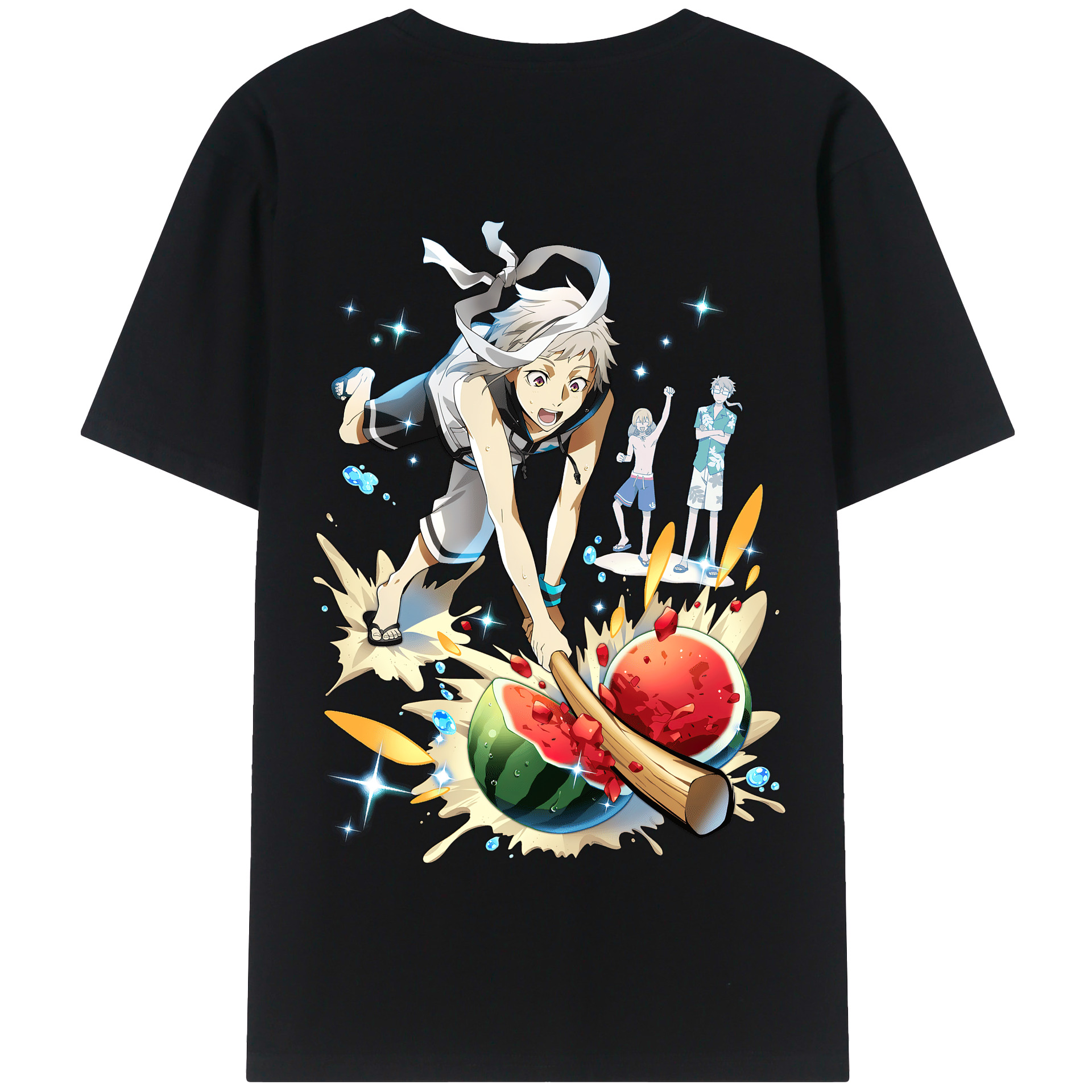 （画像用） 文豪ストレイドッグス Bungo Stray Dogs 綿100％半袖Tシャツ（背面プリント）