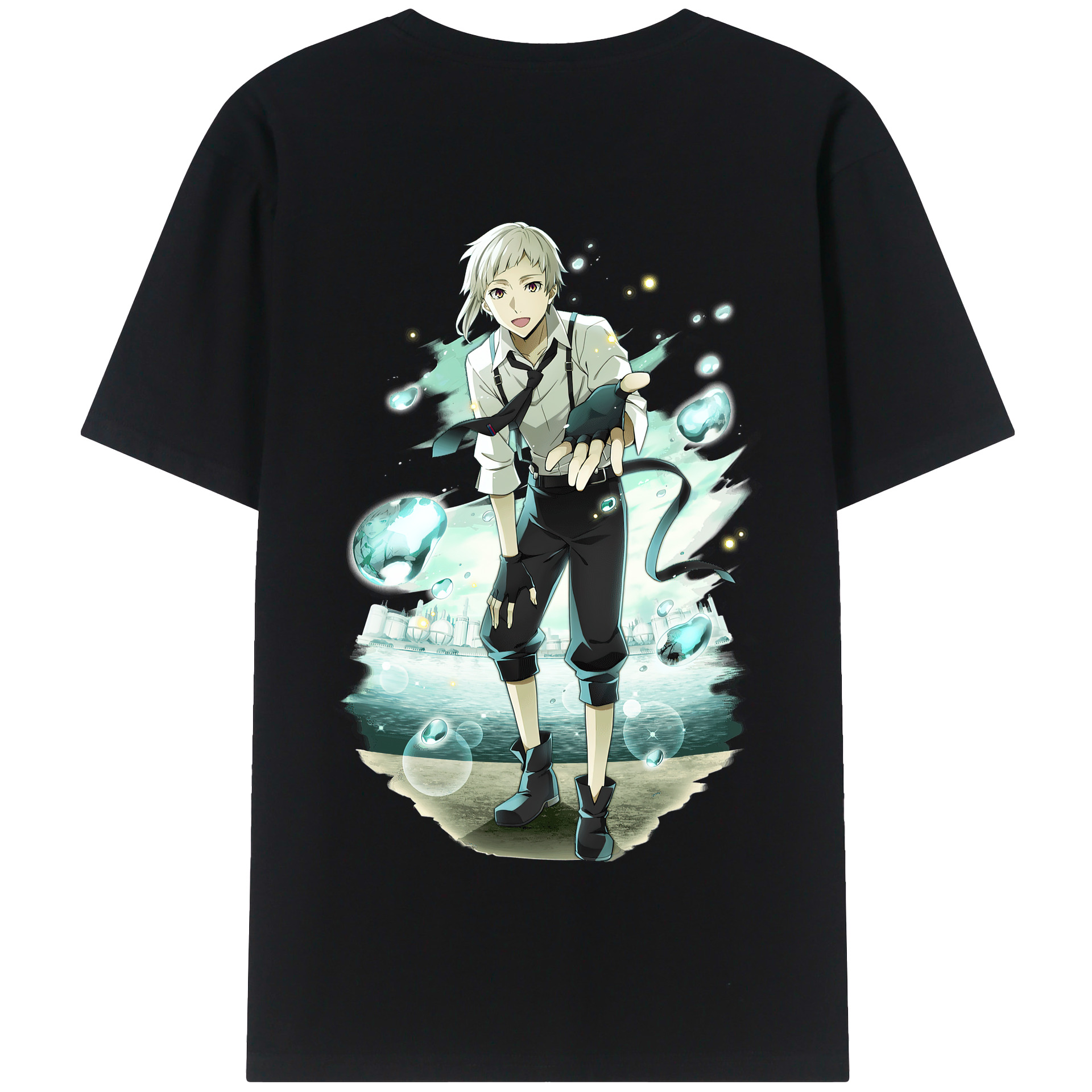 （画像用） 文豪ストレイドッグス Bungo Stray Dogs 綿100％半袖Tシャツ（背面プリント）