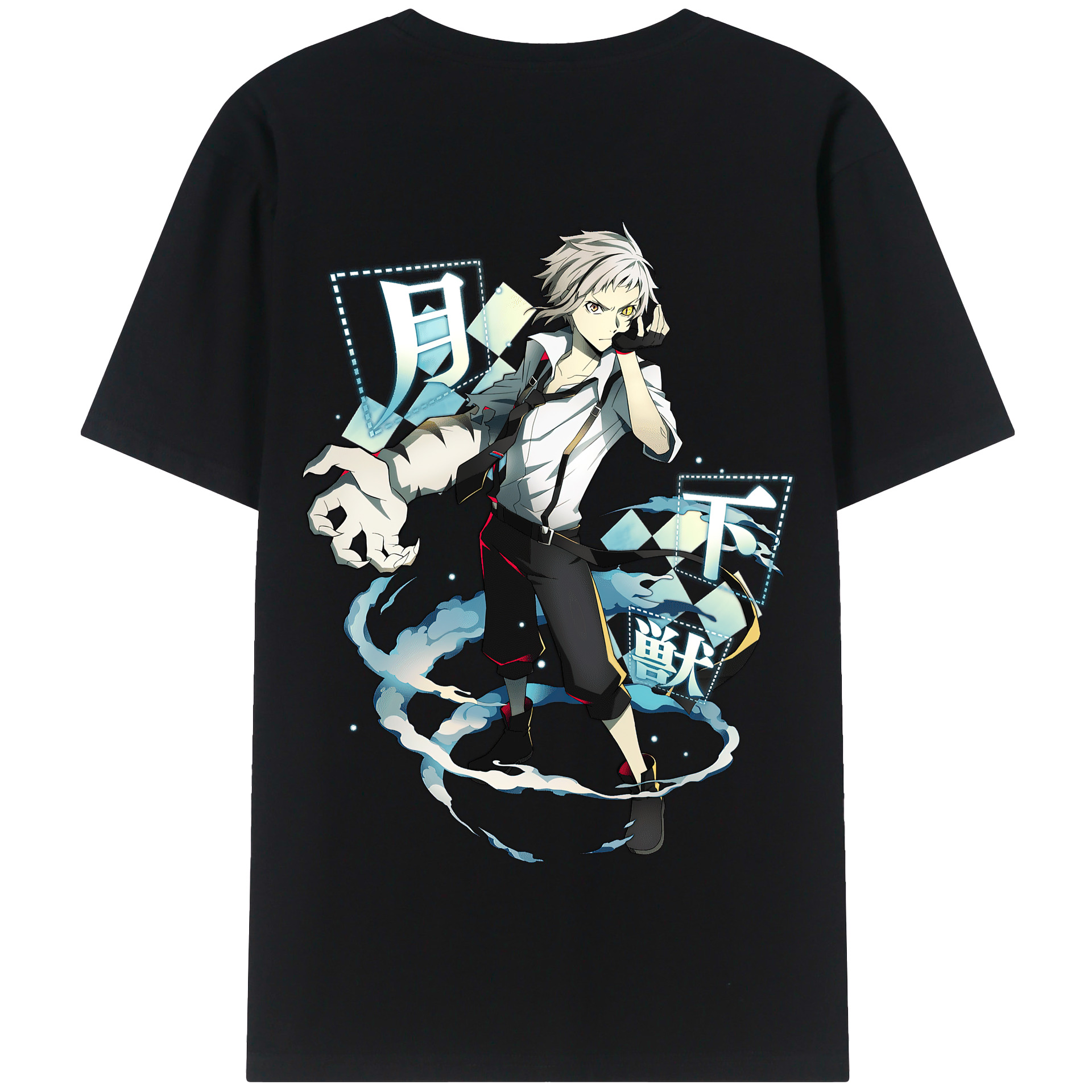 （画像用） 文豪ストレイドッグス Bungo Stray Dogs 綿100％半袖Tシャツ（背面プリント）