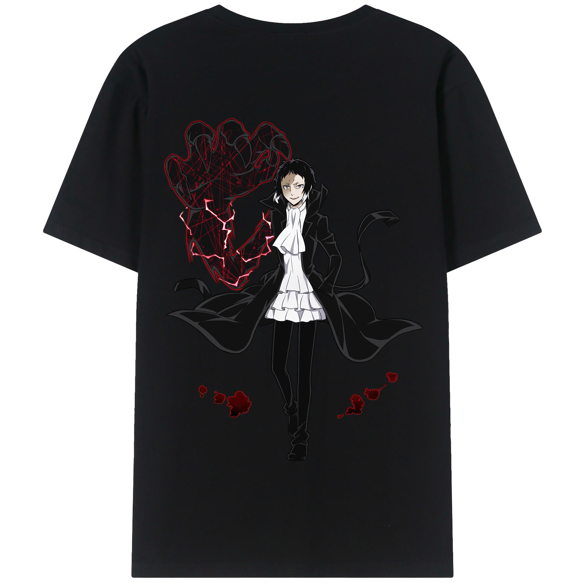 （画像用） 文豪ストレイドッグス Bungo Stray Dogs 綿100％半袖Tシャツ（背面プリント）