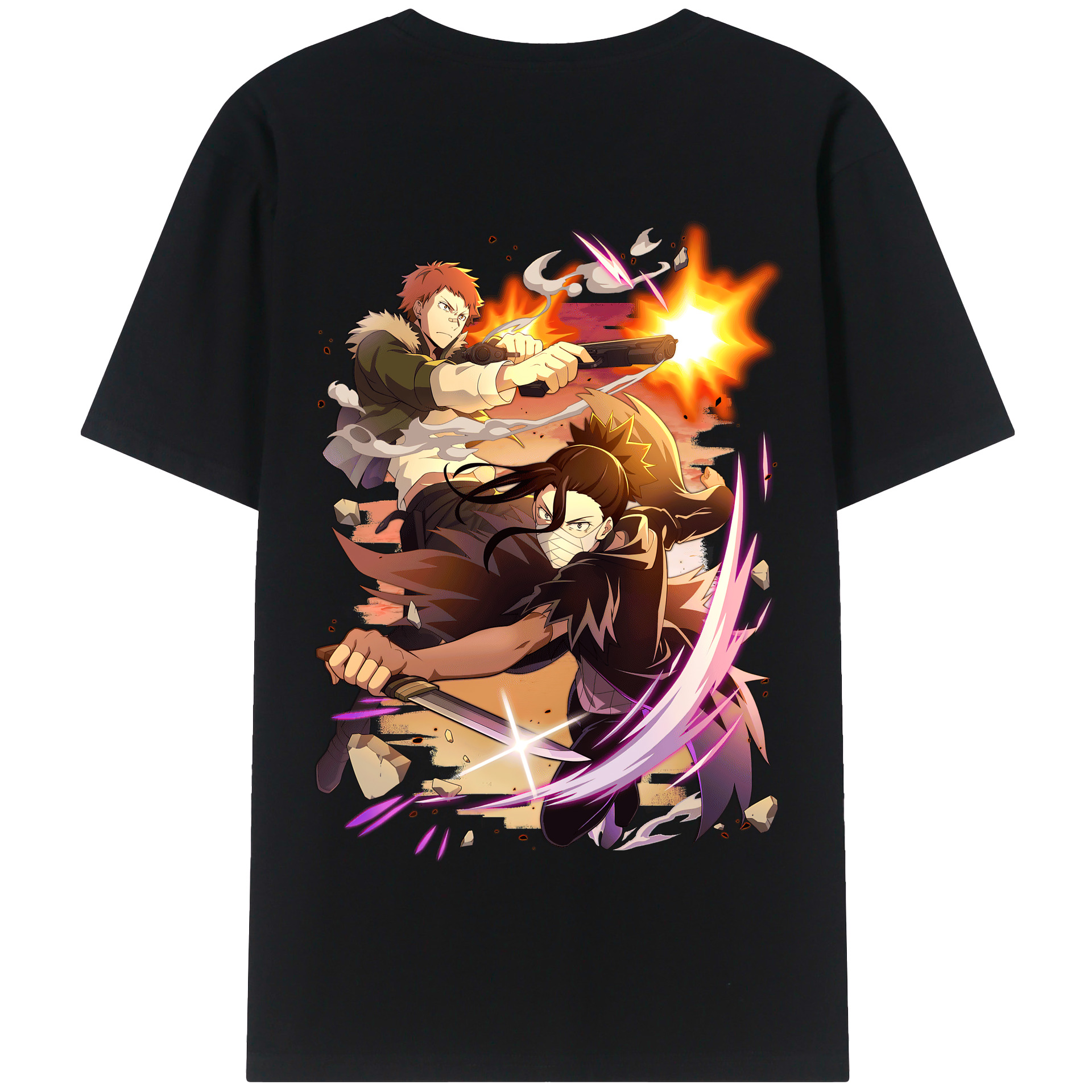 （画像用） 文豪ストレイドッグス Bungo Stray Dogs 綿100％半袖Tシャツ（背面プリント）