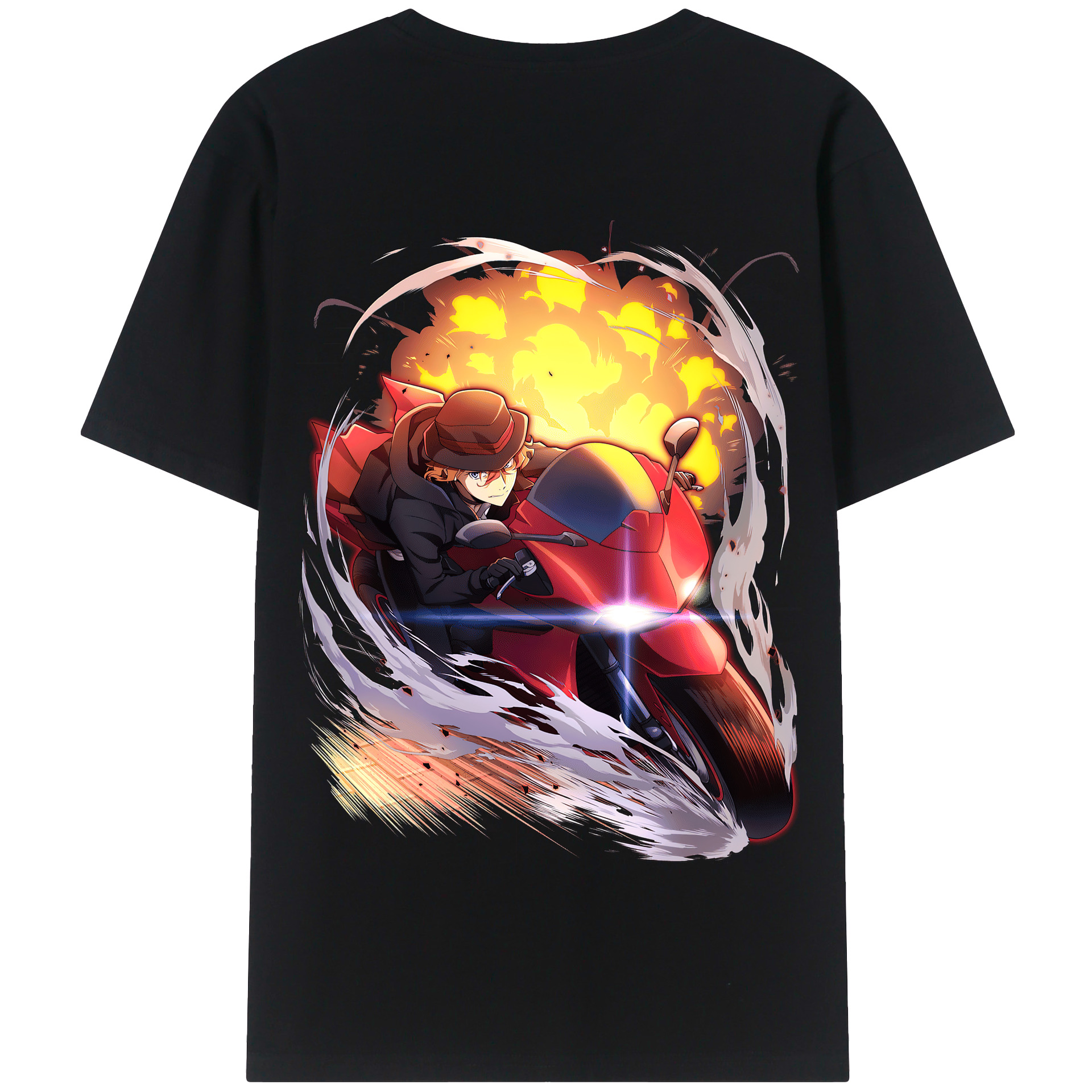 （画像用） 文豪ストレイドッグス Bungo Stray Dogs 綿100％半袖Tシャツ（背面プリント）