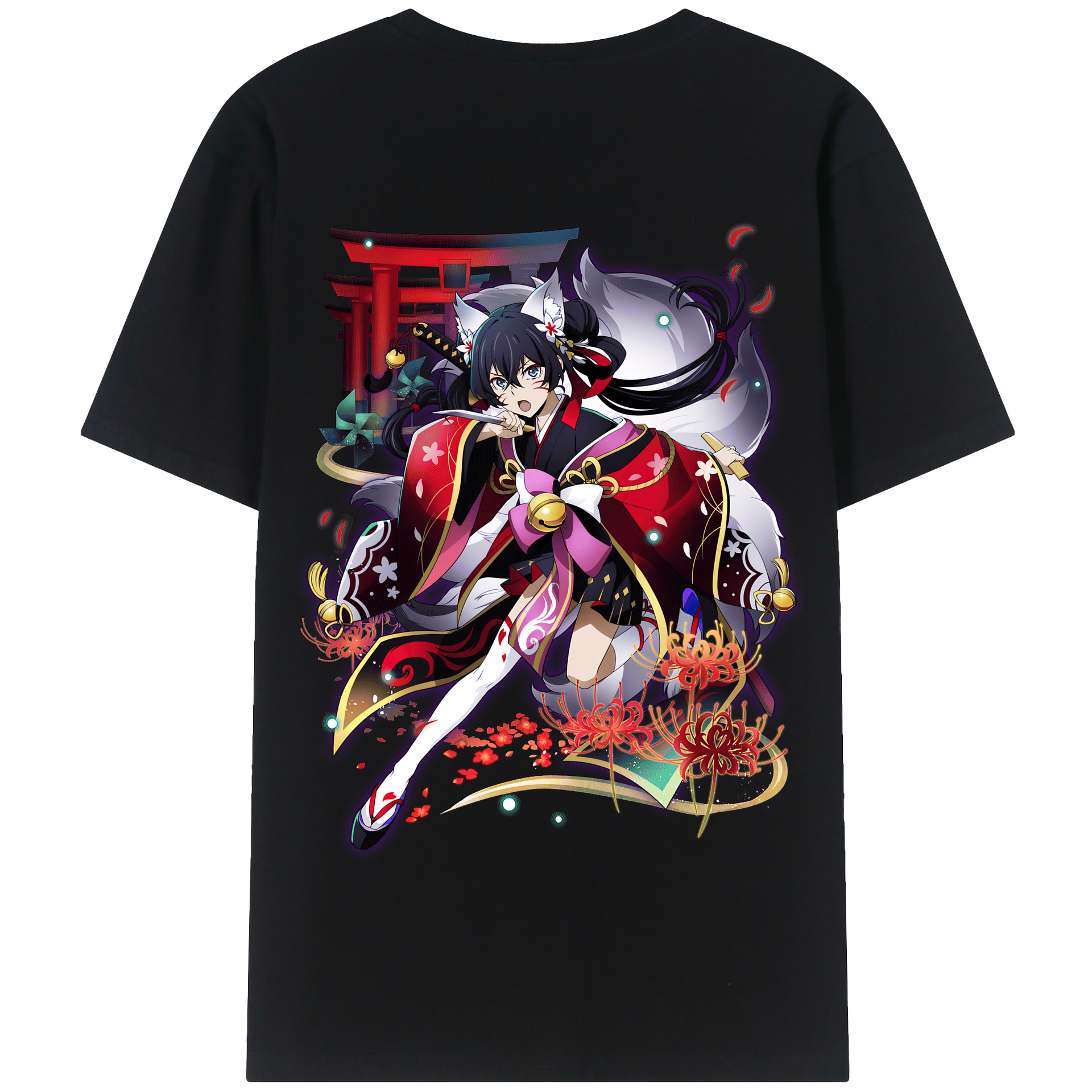 （画像用） 文豪ストレイドッグス Bungo Stray Dogs 綿100％半袖Tシャツ（背面プリント）