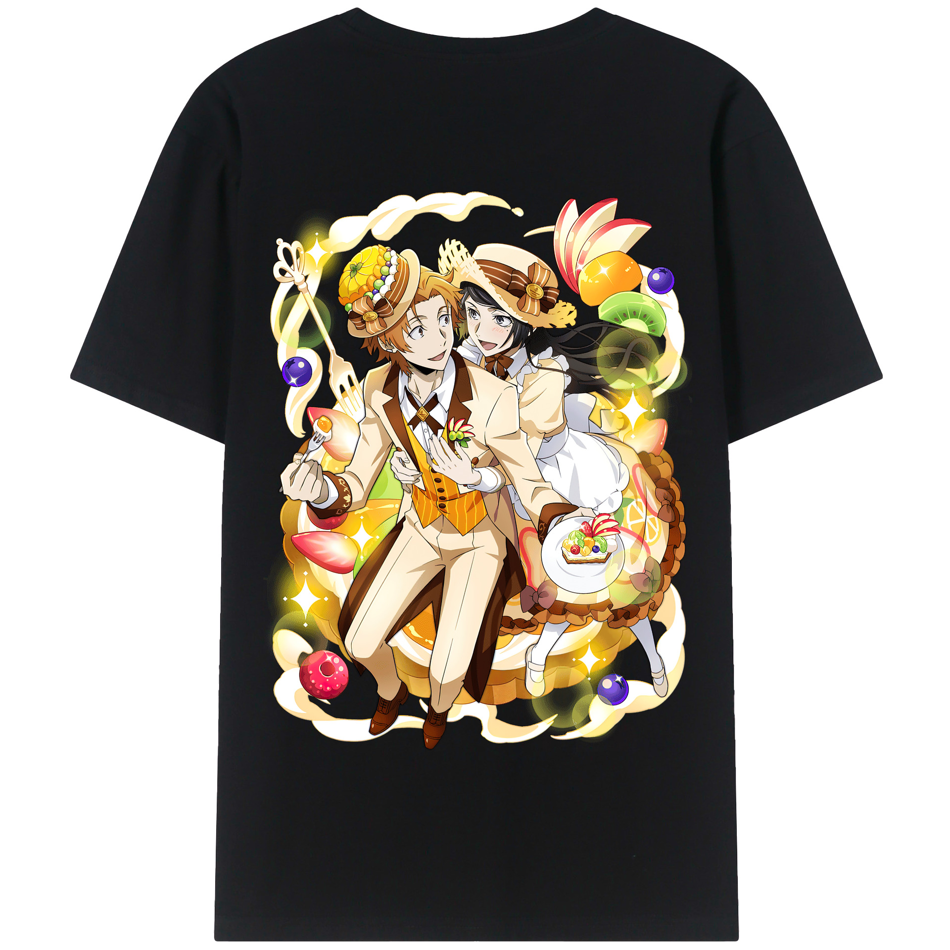 （画像用） 文豪ストレイドッグス Bungo Stray Dogs 綿100％半袖Tシャツ（背面プリント）