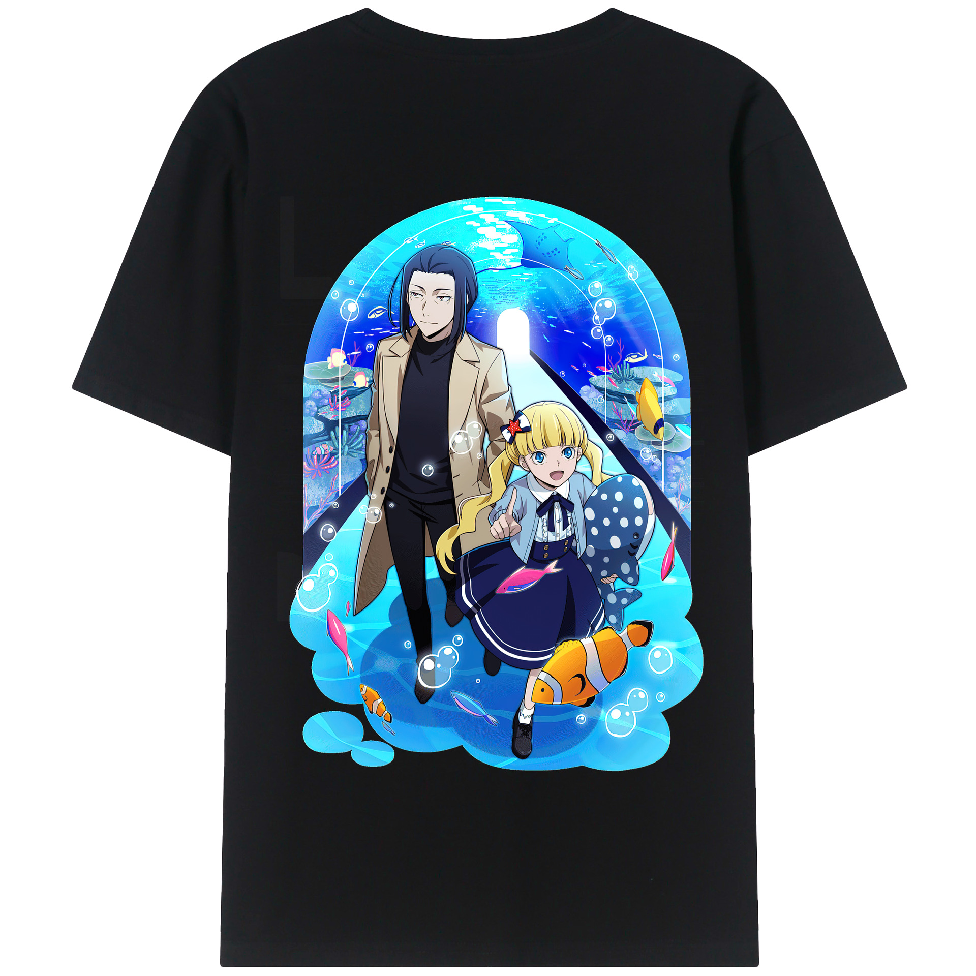 （画像用） 文豪ストレイドッグス Bungo Stray Dogs 綿100％半袖Tシャツ（背面プリント）