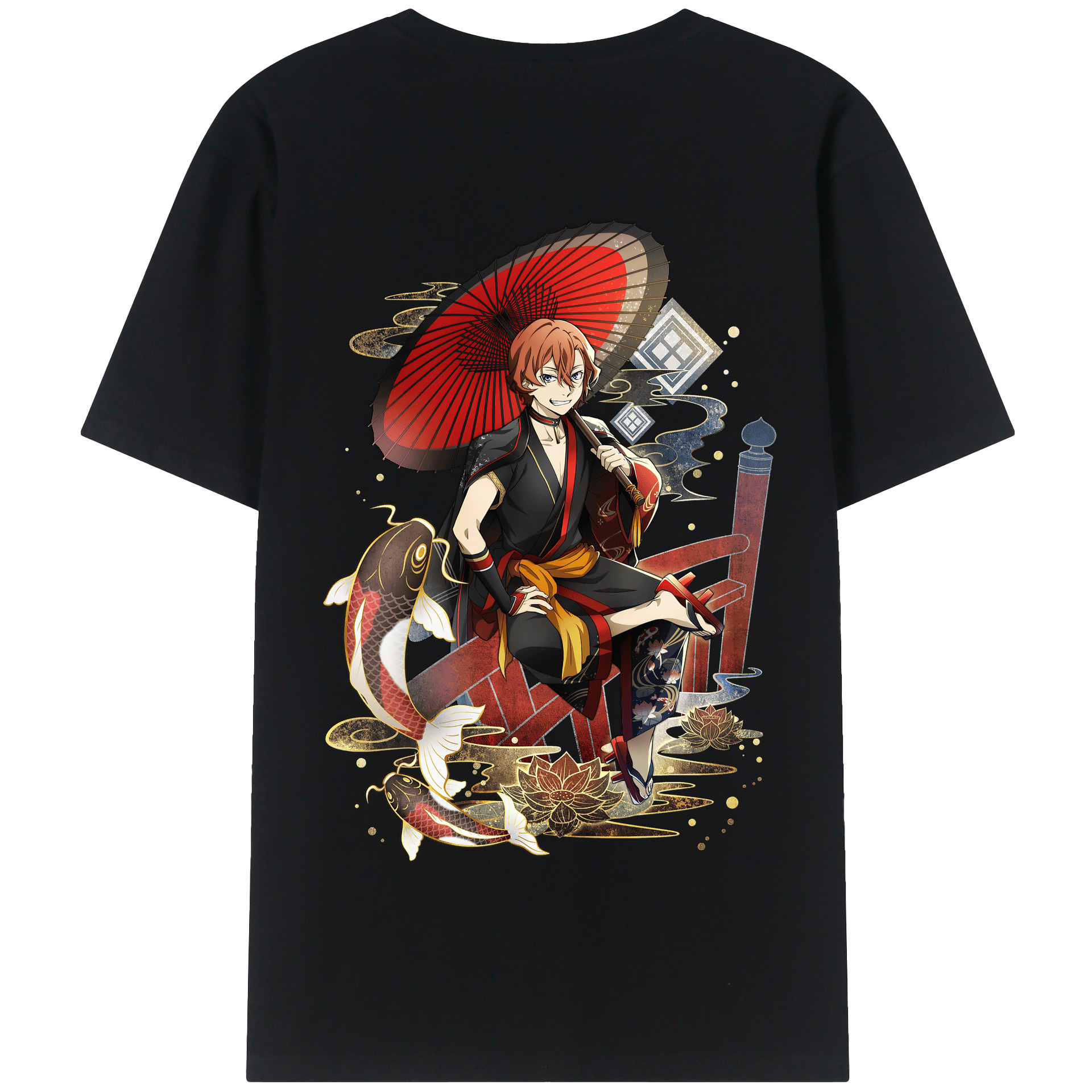 （画像用） 文豪ストレイドッグス Bungo Stray Dogs 綿100％半袖Tシャツ（背面プリント）