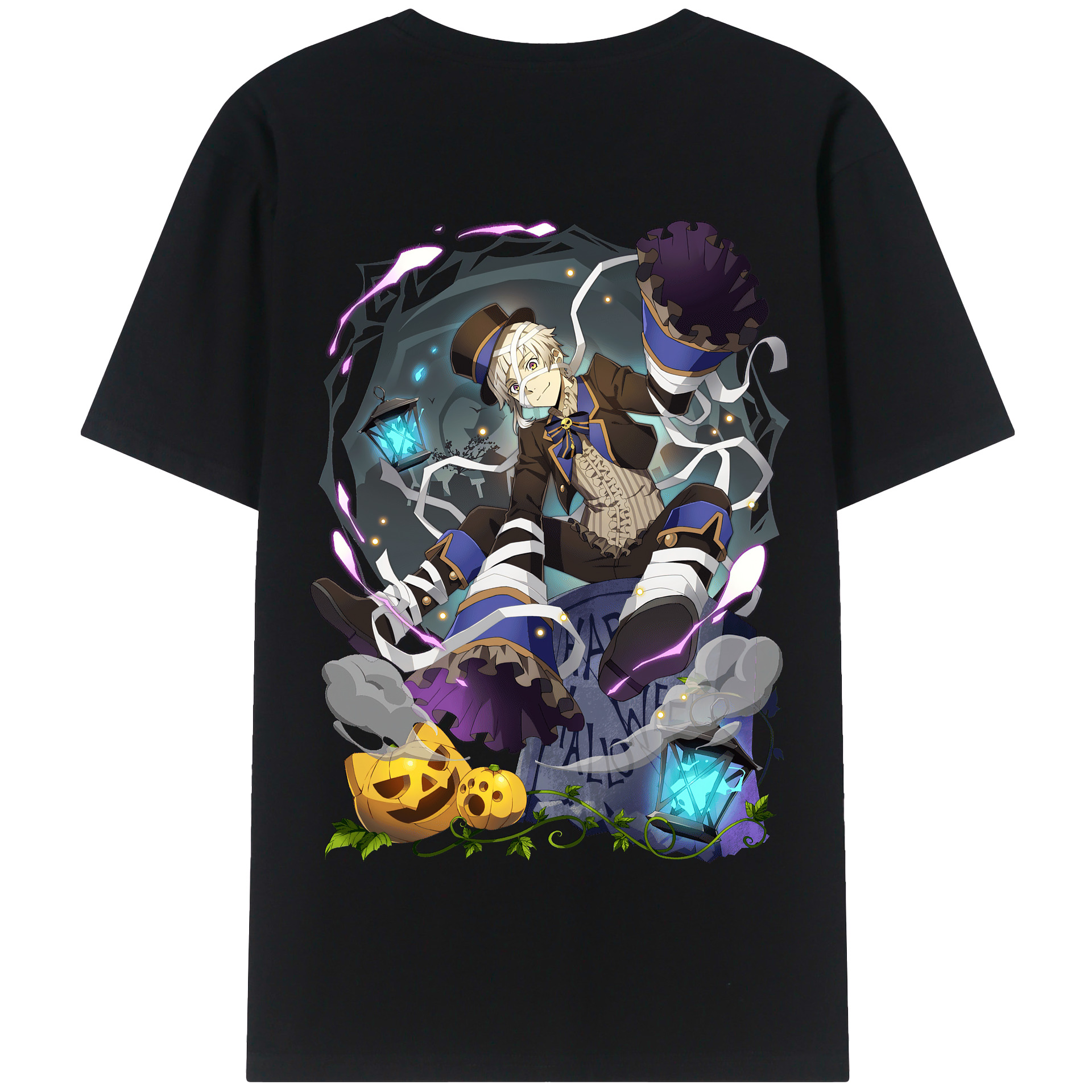 （画像用） 文豪ストレイドッグス Bungo Stray Dogs 綿100％半袖Tシャツ（背面プリント）