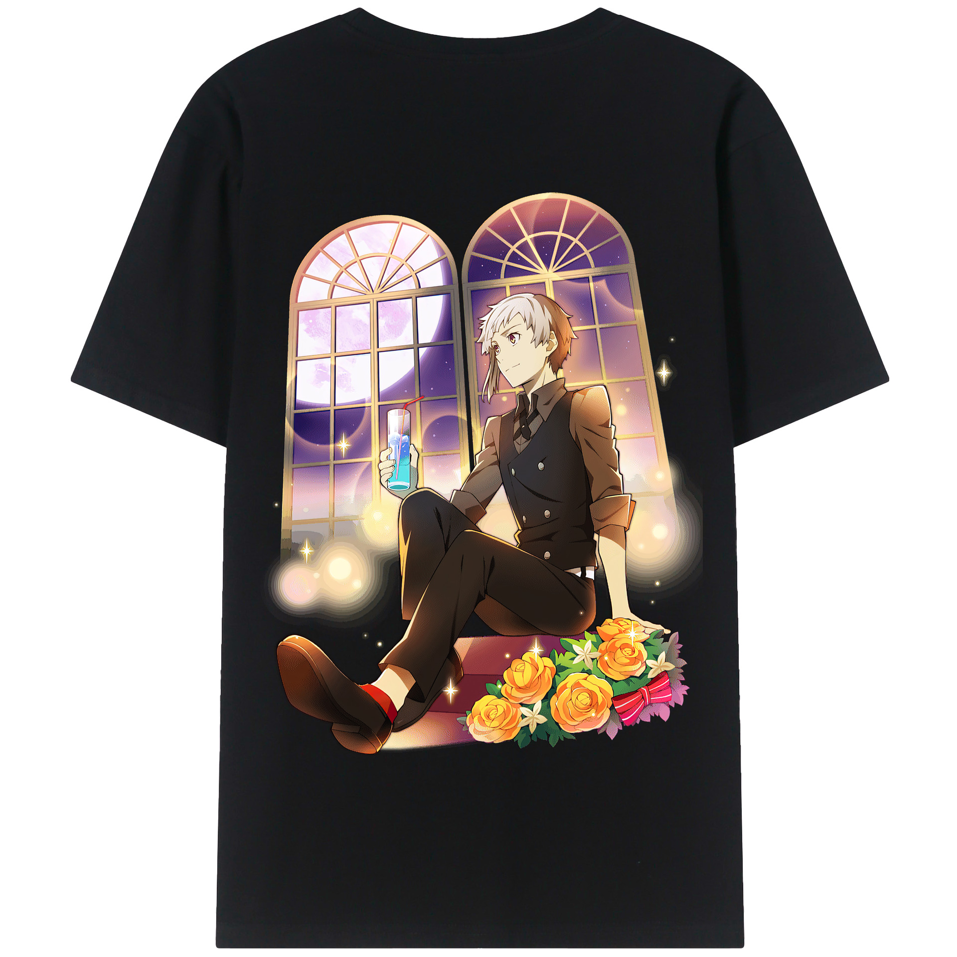 （画像用） 文豪ストレイドッグス Bungo Stray Dogs 綿100％半袖Tシャツ（背面プリント）