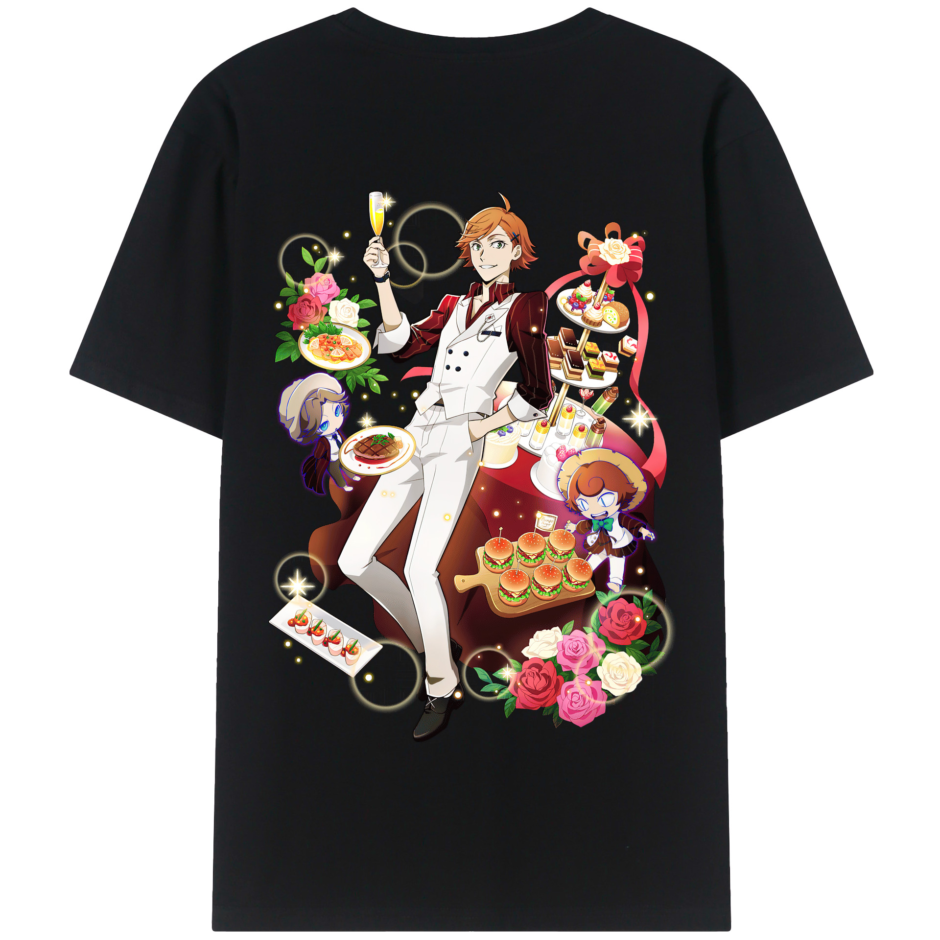 （画像用） 文豪ストレイドッグス Bungo Stray Dogs 綿100％半袖Tシャツ（背面プリント）