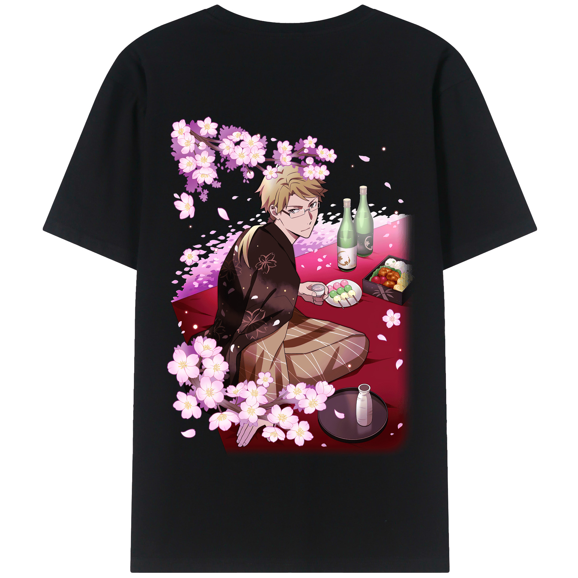 （画像用） 文豪ストレイドッグス Bungo Stray Dogs 綿100％半袖Tシャツ（背面プリント）