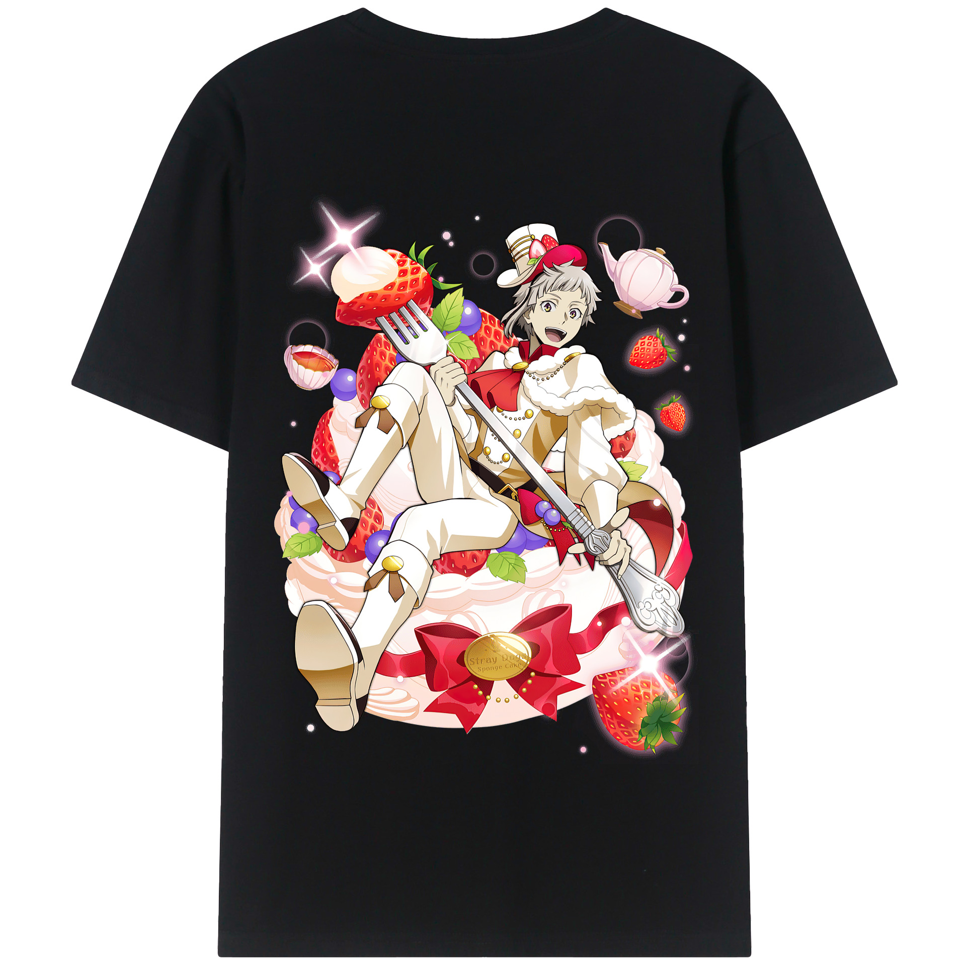 （画像用） 文豪ストレイドッグス Bungo Stray Dogs 綿100％半袖Tシャツ（背面プリント）