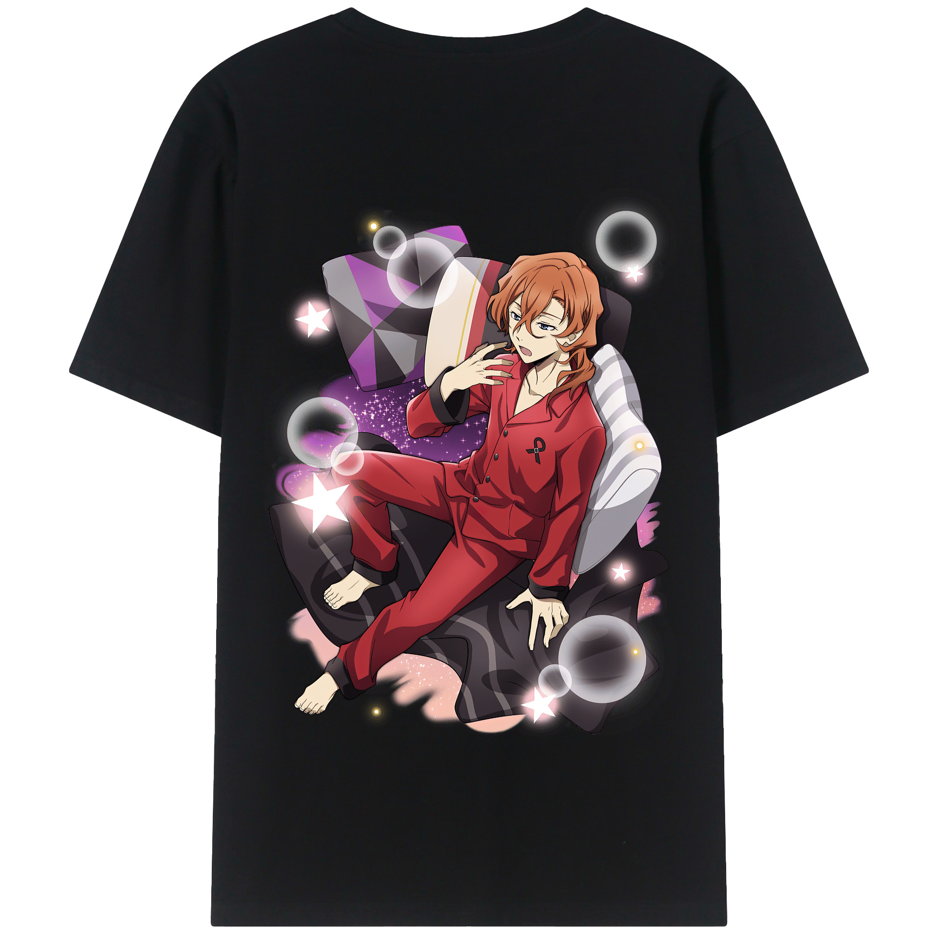 （画像用） 文豪ストレイドッグス Bungo Stray Dogs 綿100％半袖Tシャツ（背面プリント）