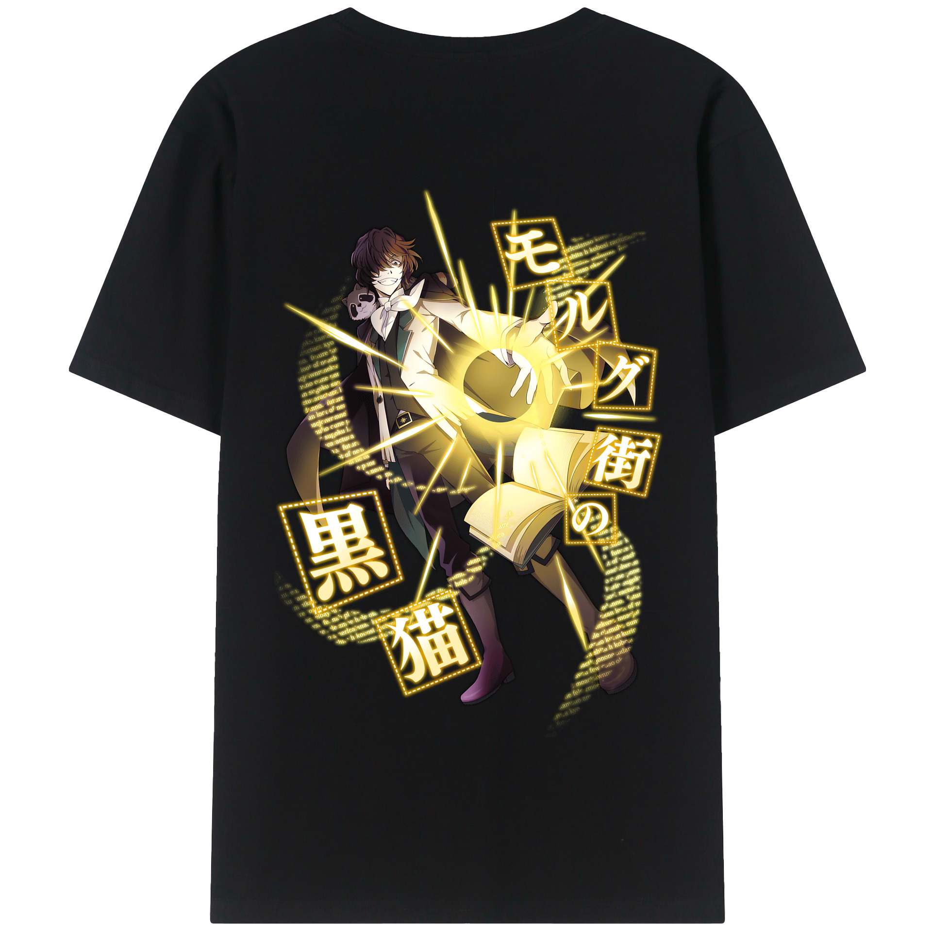 （画像用） 文豪ストレイドッグス Bungo Stray Dogs 綿100％半袖Tシャツ（背面プリント）