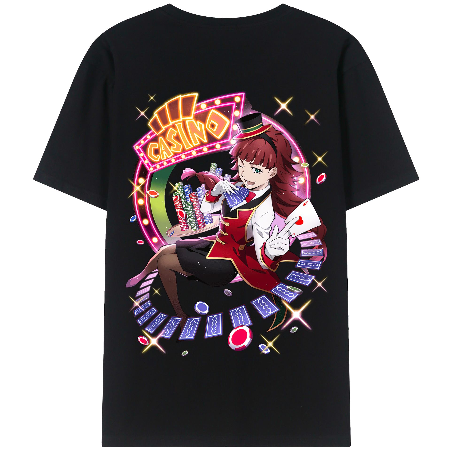 （画像用） 文豪ストレイドッグス Bungo Stray Dogs 綿100％半袖Tシャツ（背面プリント）