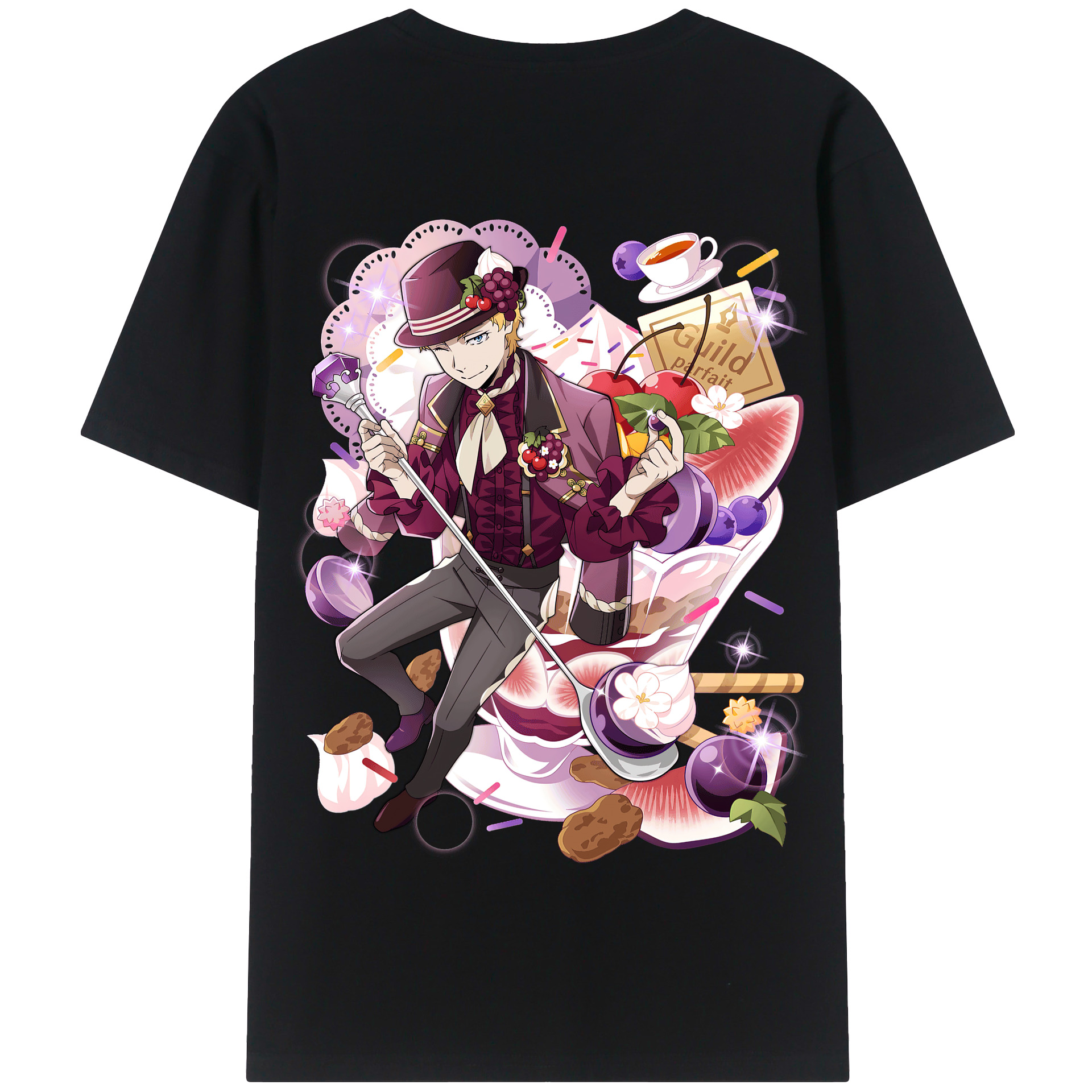 （画像用） 文豪ストレイドッグス Bungo Stray Dogs 綿100％半袖Tシャツ（背面プリント）
