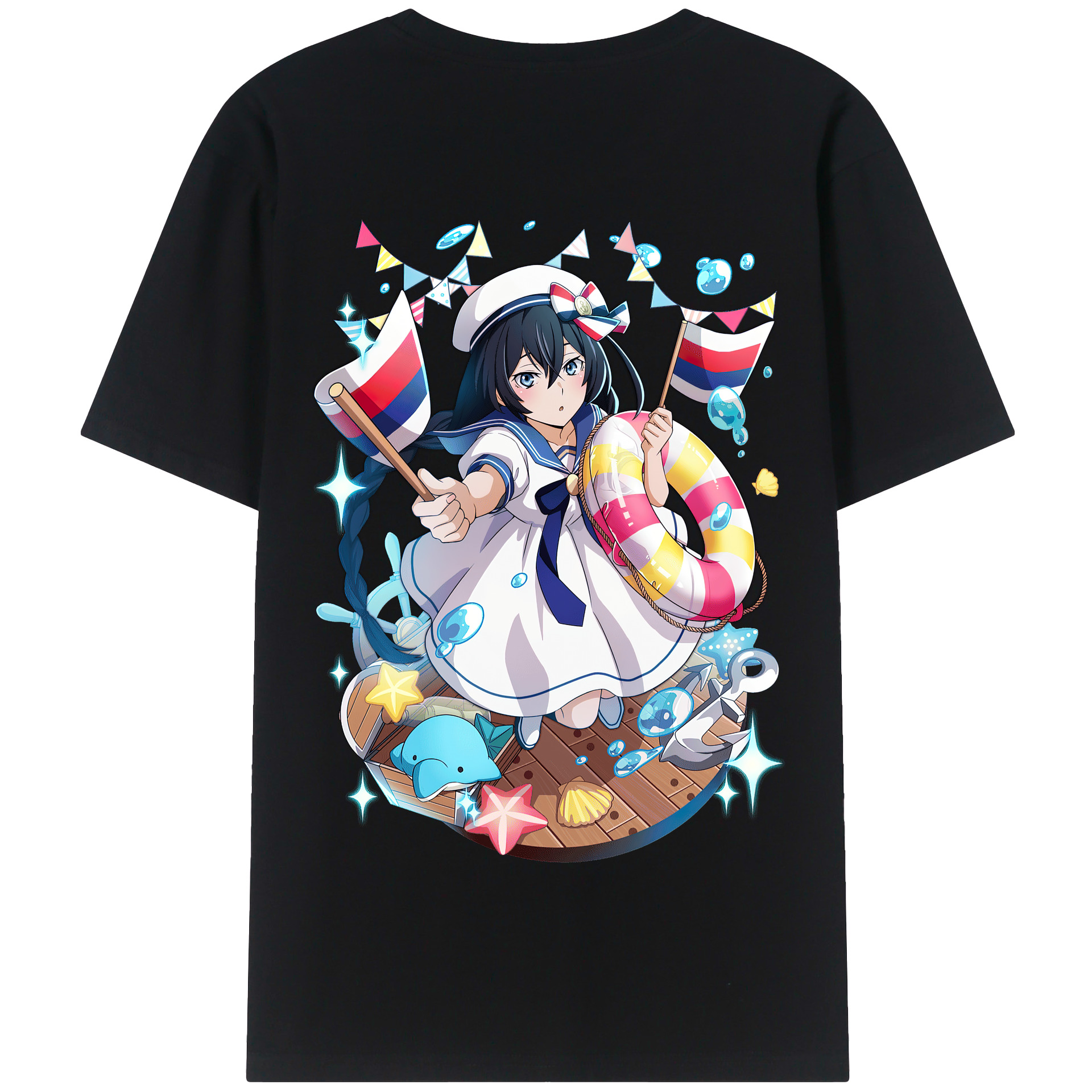 （画像用） 文豪ストレイドッグス Bungo Stray Dogs 綿100％半袖Tシャツ（背面プリント）