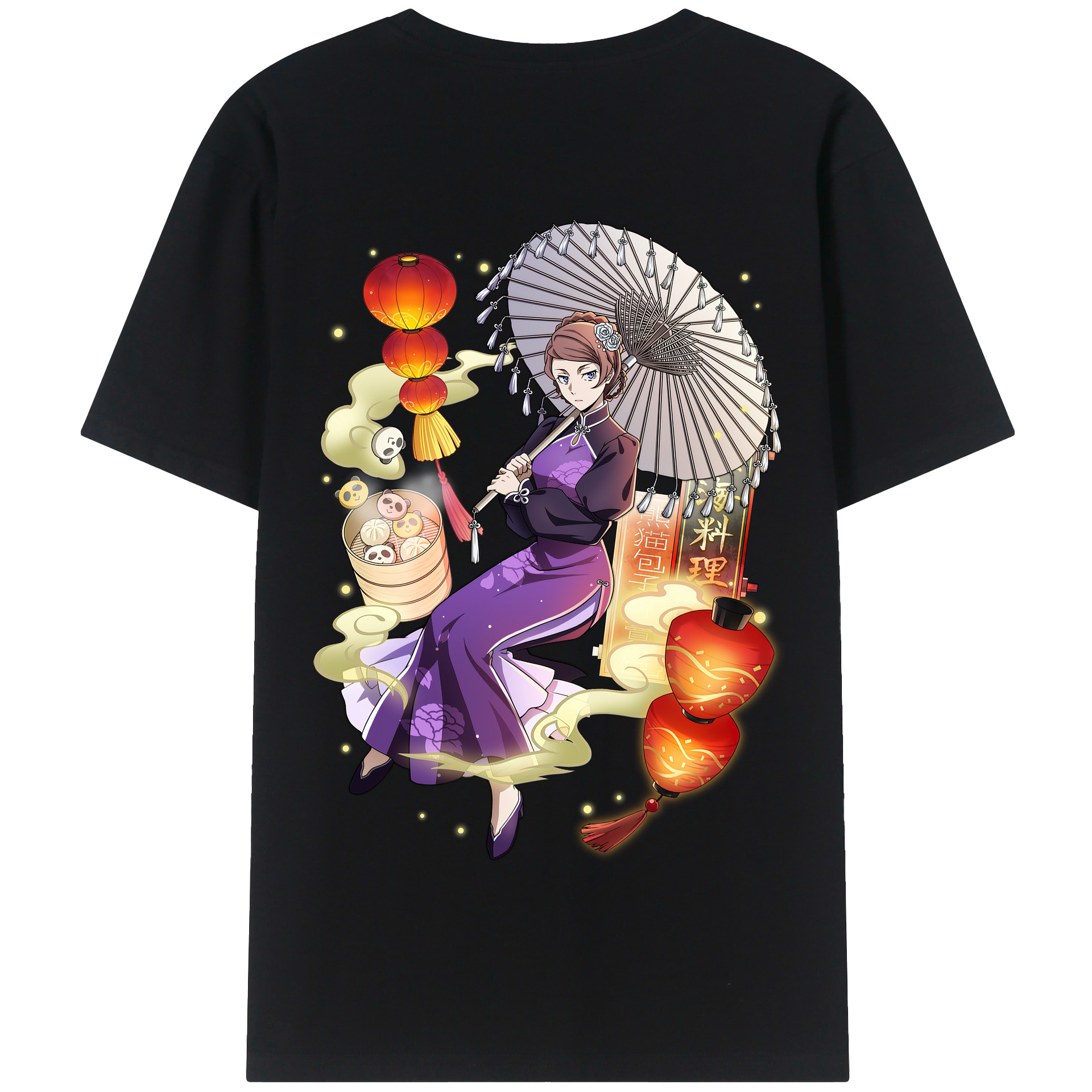 （画像用） 文豪ストレイドッグス Bungo Stray Dogs 綿100％半袖Tシャツ（背面プリント）