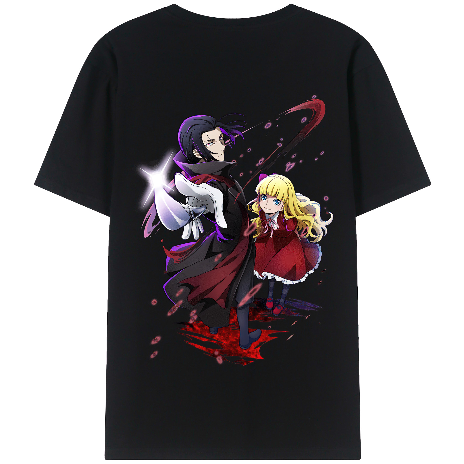 （画像用） 文豪ストレイドッグス Bungo Stray Dogs 綿100％半袖Tシャツ（背面プリント）