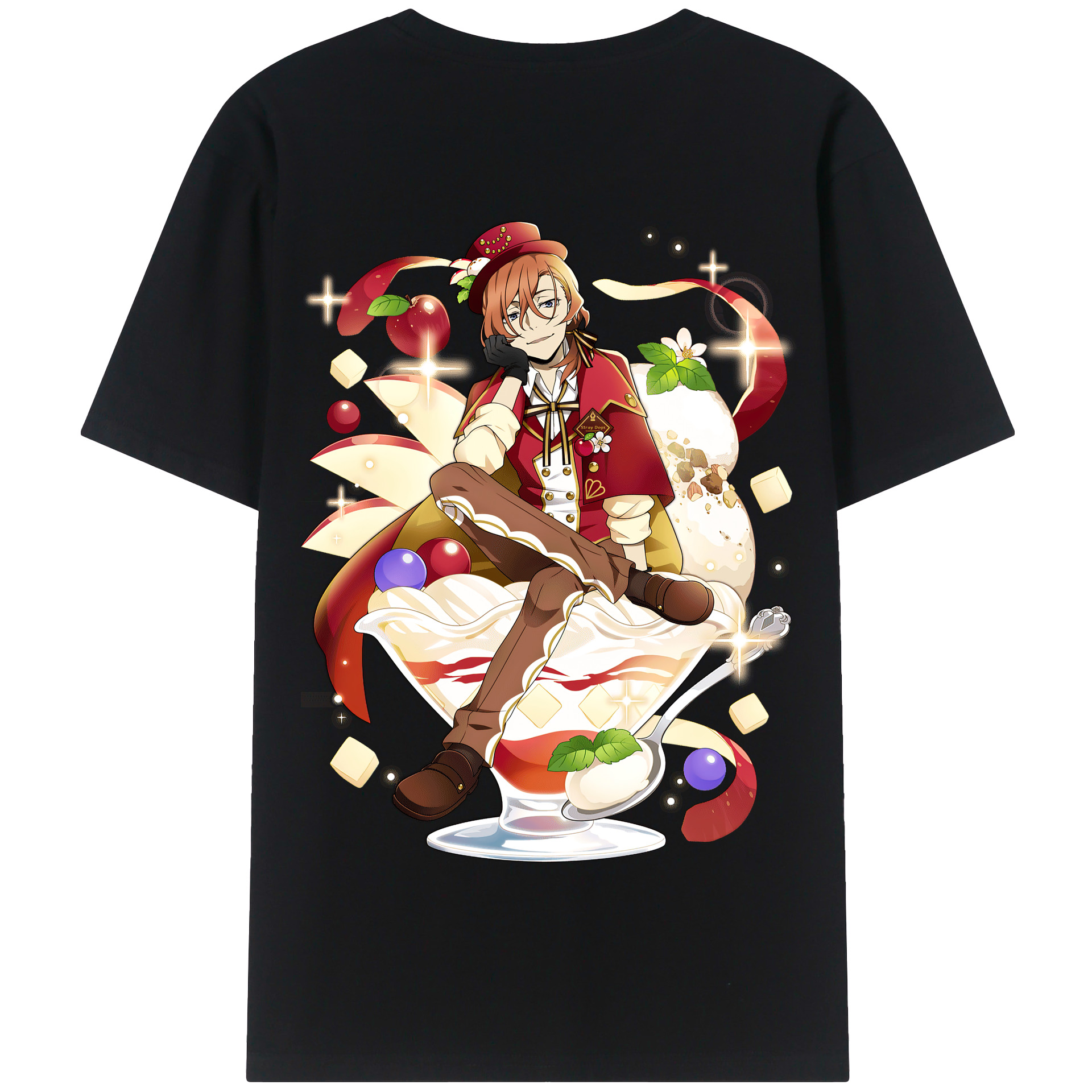 （画像用） 文豪ストレイドッグス Bungo Stray Dogs 綿100％半袖Tシャツ（背面プリント）