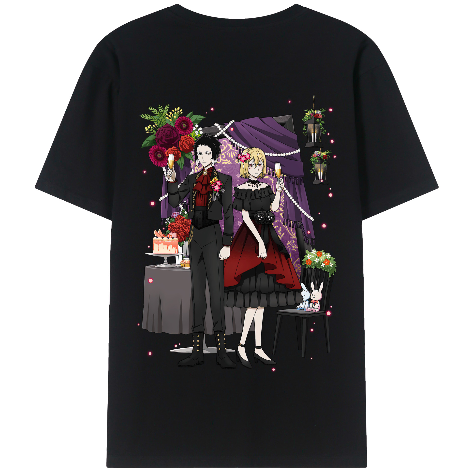 （画像用） 文豪ストレイドッグス Bungo Stray Dogs 綿100％半袖Tシャツ（背面プリント）