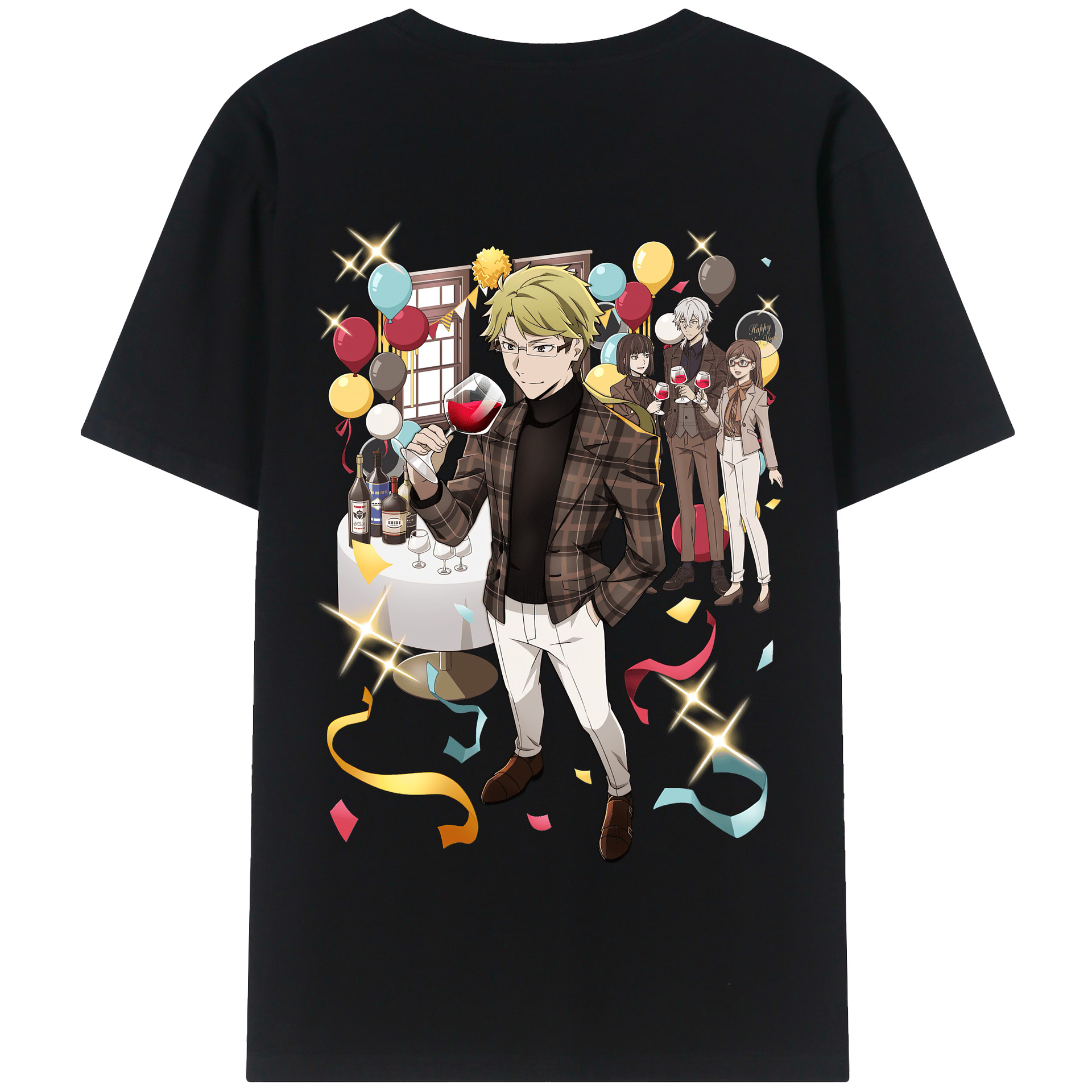 （画像用） 文豪ストレイドッグス Bungo Stray Dogs 綿100％半袖Tシャツ（背面プリント）
