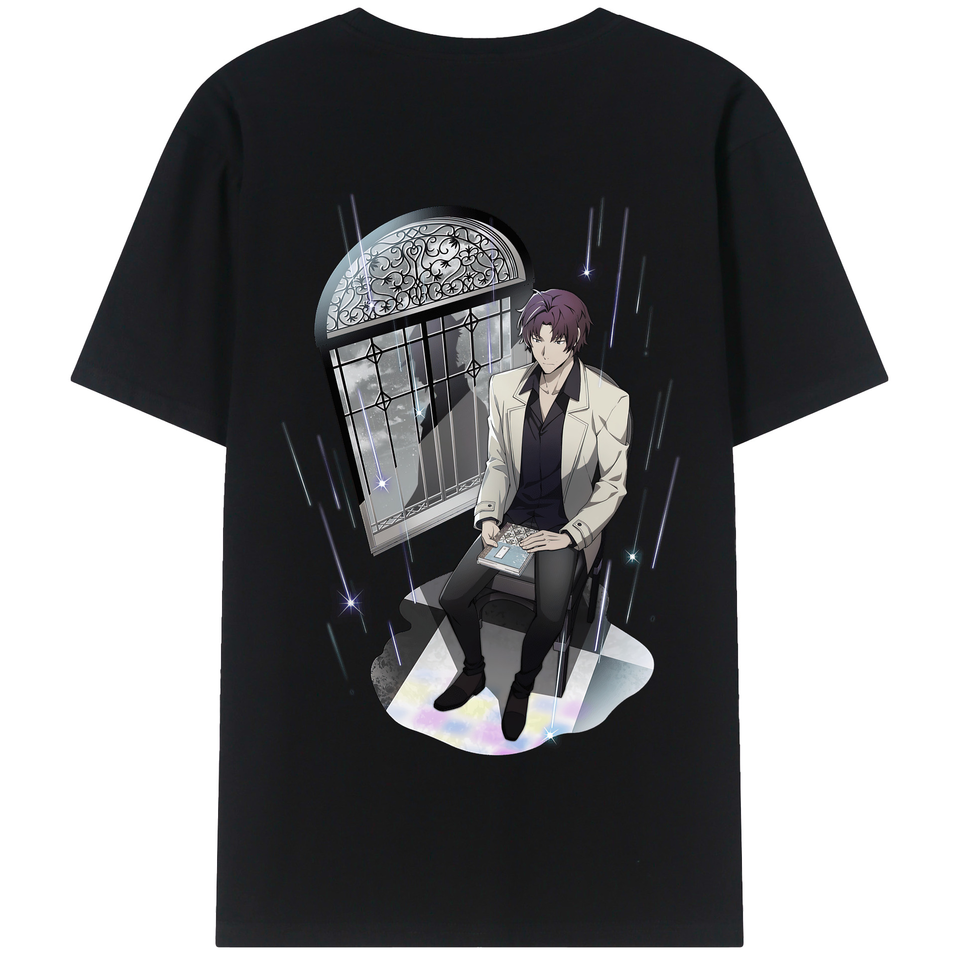 （画像用） 文豪ストレイドッグス Bungo Stray Dogs 綿100％半袖Tシャツ（背面プリント）