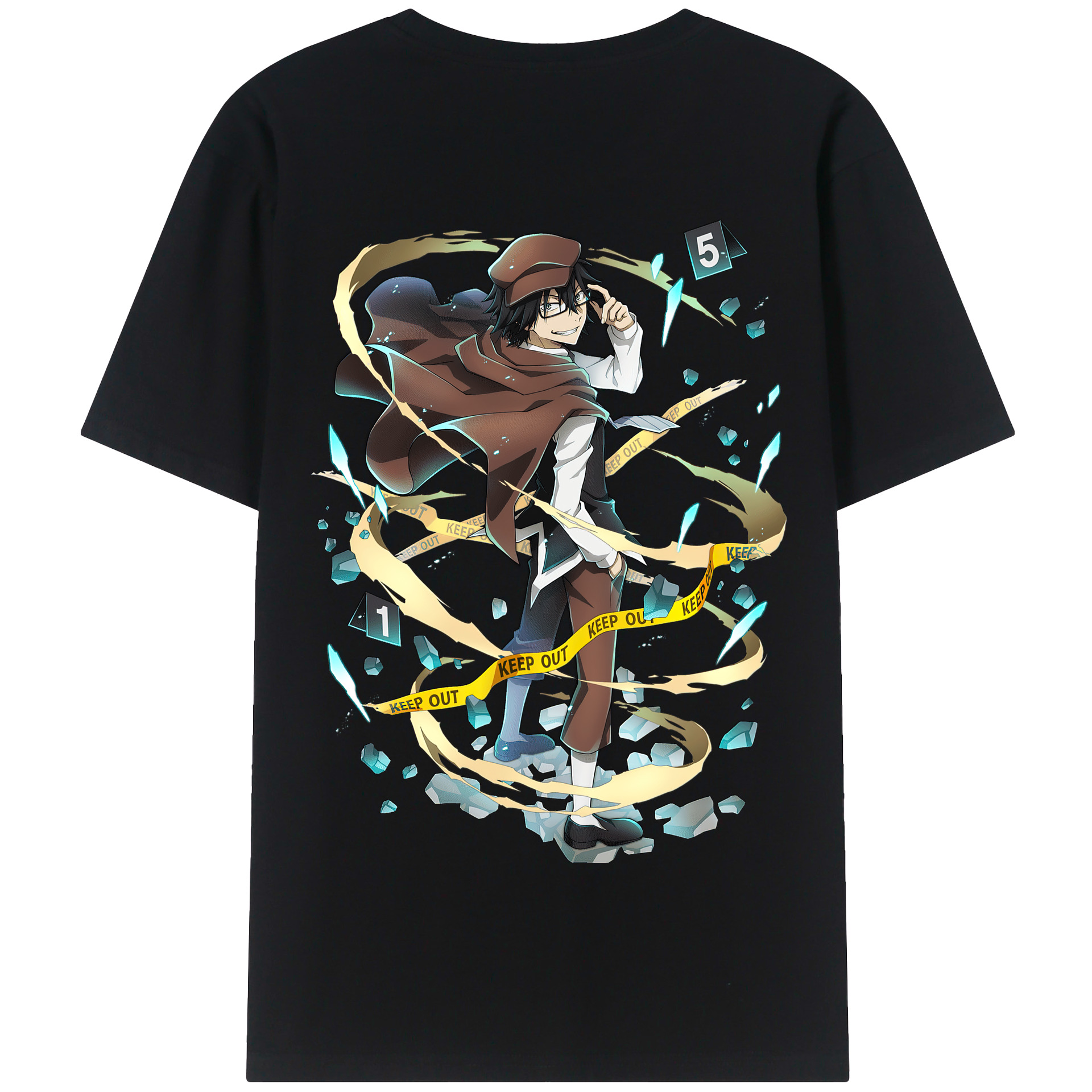 （画像用） 文豪ストレイドッグス Bungo Stray Dogs 綿100％半袖Tシャツ（背面プリント）