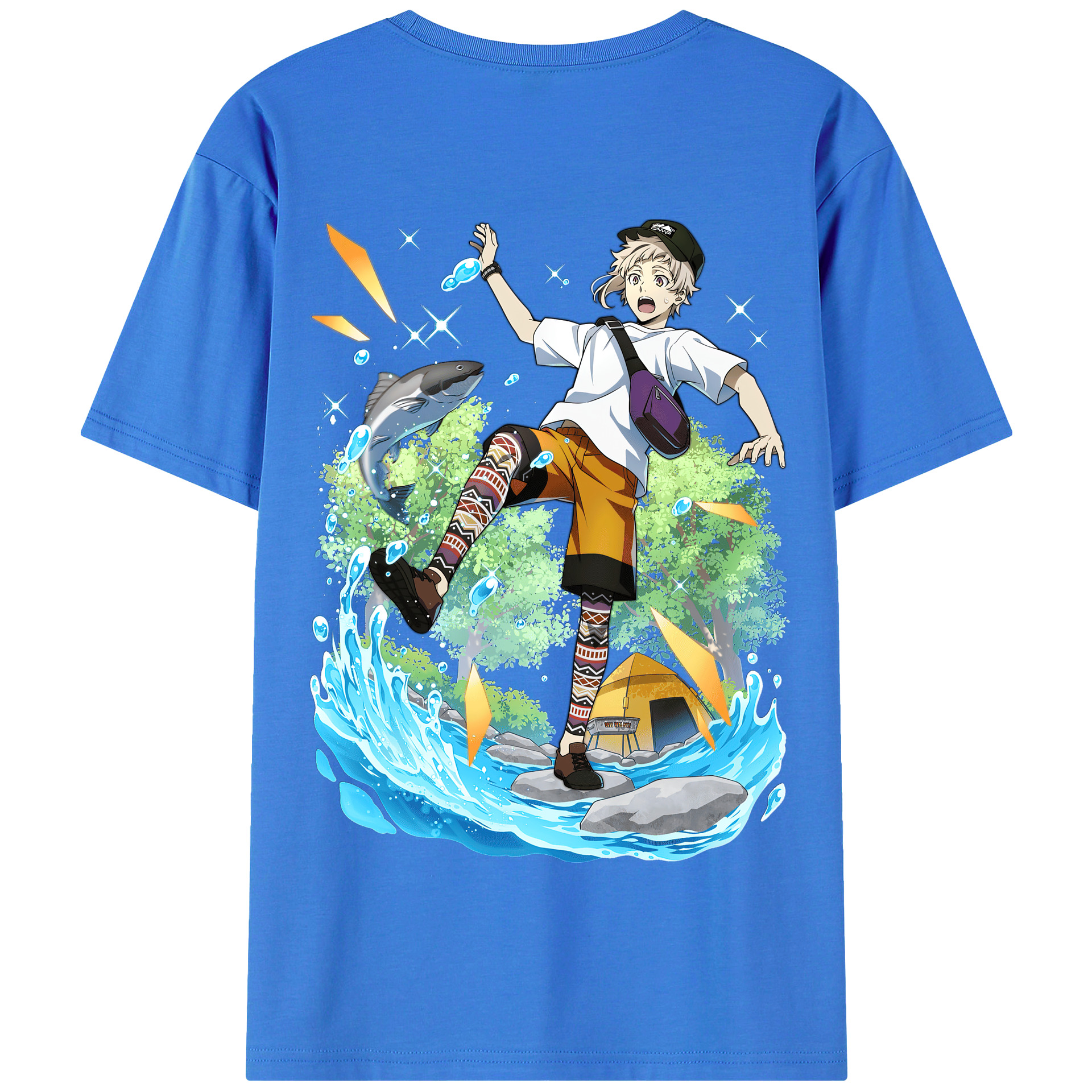 （画像用） 文豪ストレイドッグス Bungo Stray Dogs 綿100％半袖Tシャツ（背面プリント）