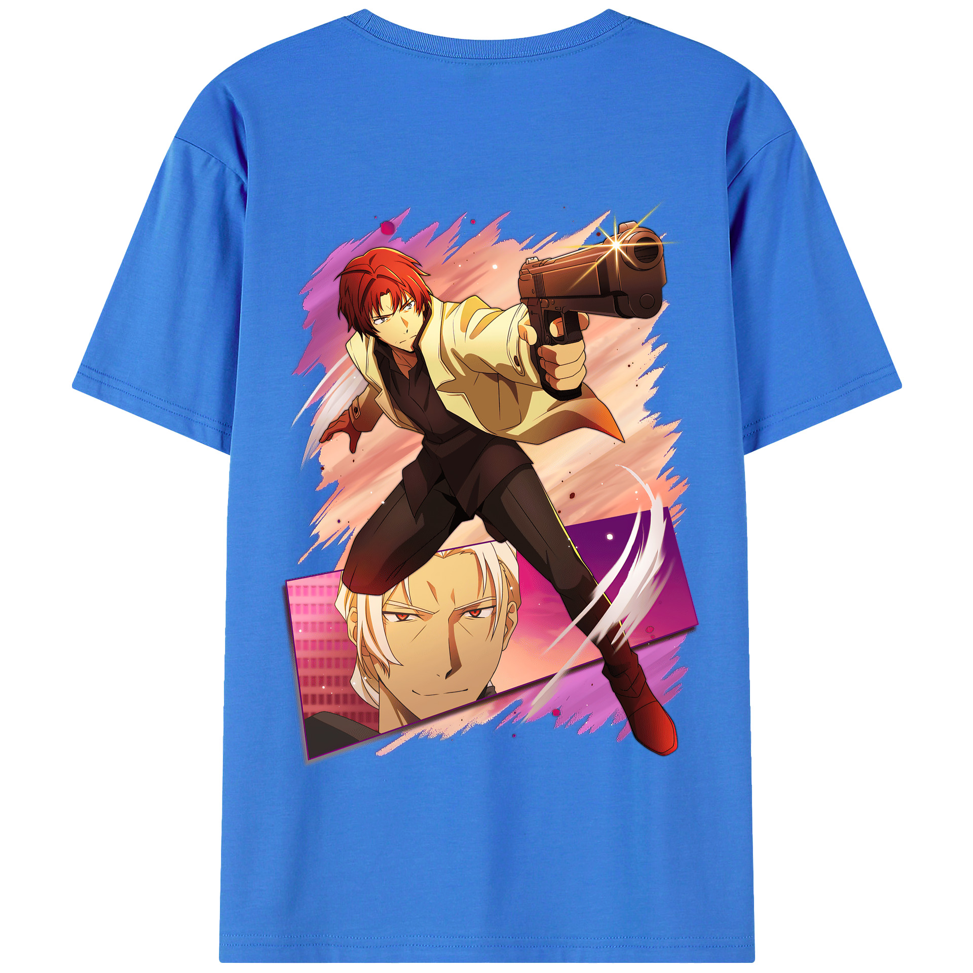 （画像用） 文豪ストレイドッグス Bungo Stray Dogs 綿100％半袖Tシャツ（背面プリント）