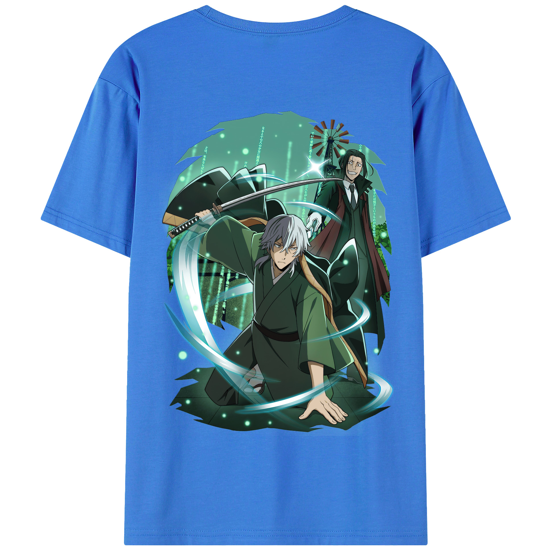 （画像用） 文豪ストレイドッグス Bungo Stray Dogs 綿100％半袖Tシャツ（背面プリント）