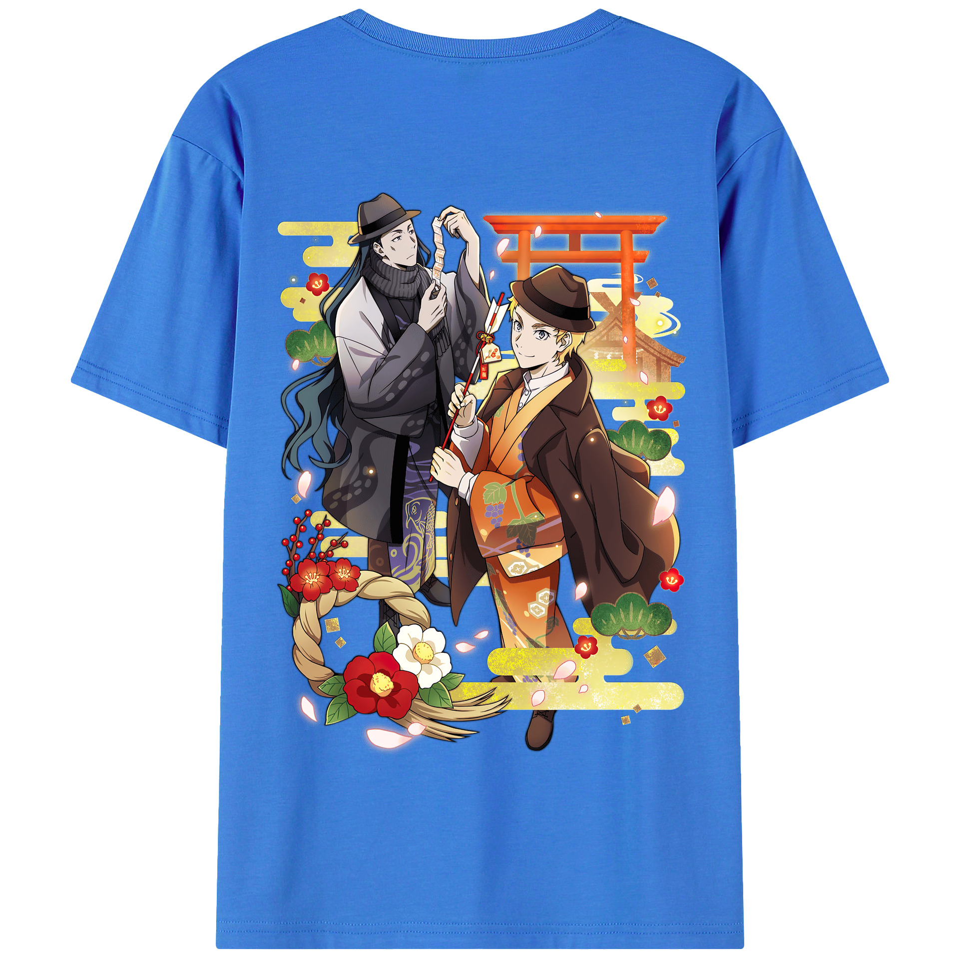 （画像用） 文豪ストレイドッグス Bungo Stray Dogs 綿100％半袖Tシャツ（背面プリント）