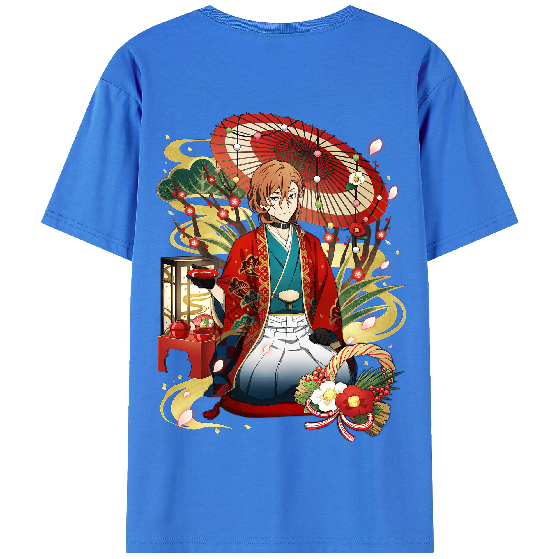 （画像用） 文豪ストレイドッグス Bungo Stray Dogs 綿100％半袖Tシャツ（背面プリント）