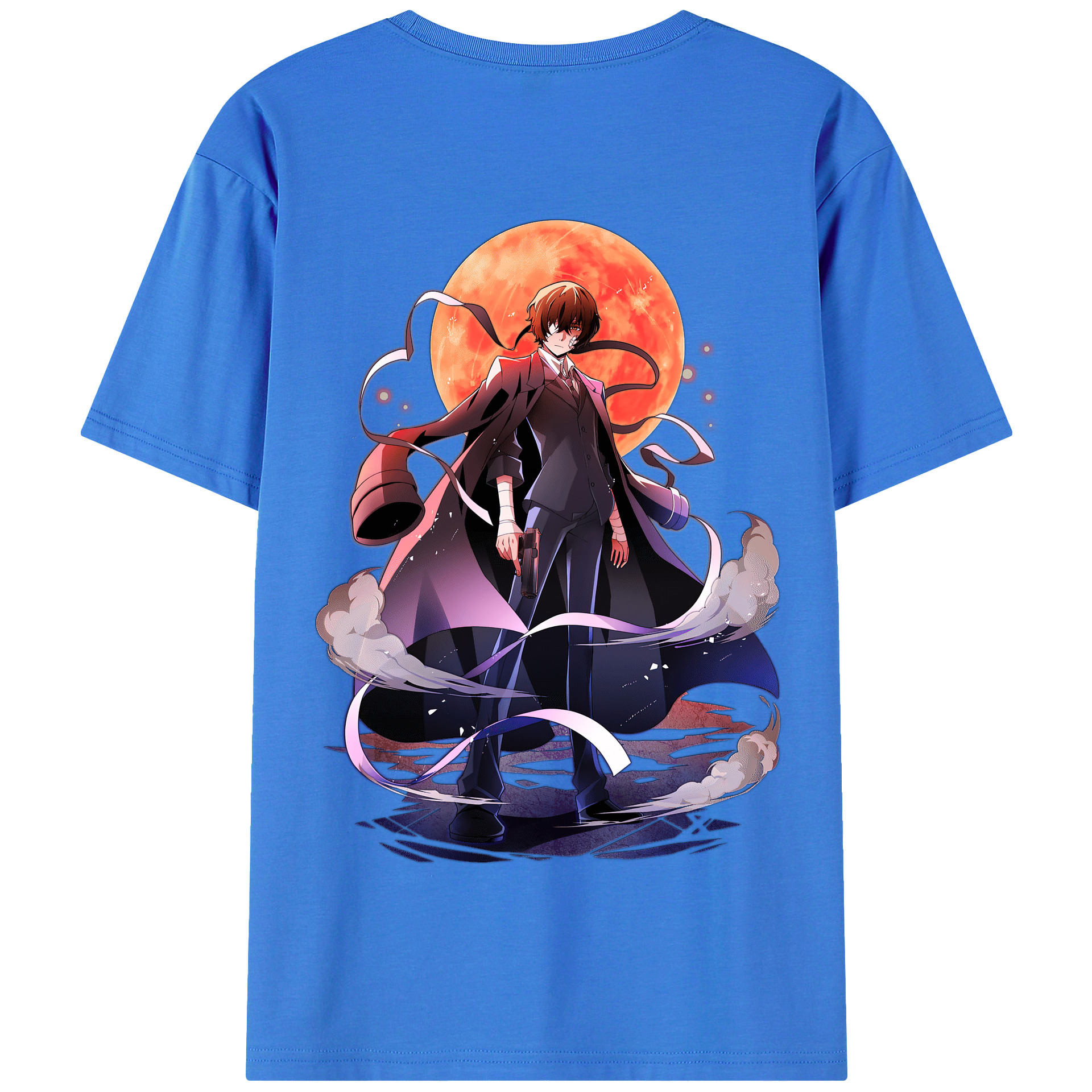（画像用） 文豪ストレイドッグス Bungo Stray Dogs 綿100％半袖Tシャツ（背面プリント）