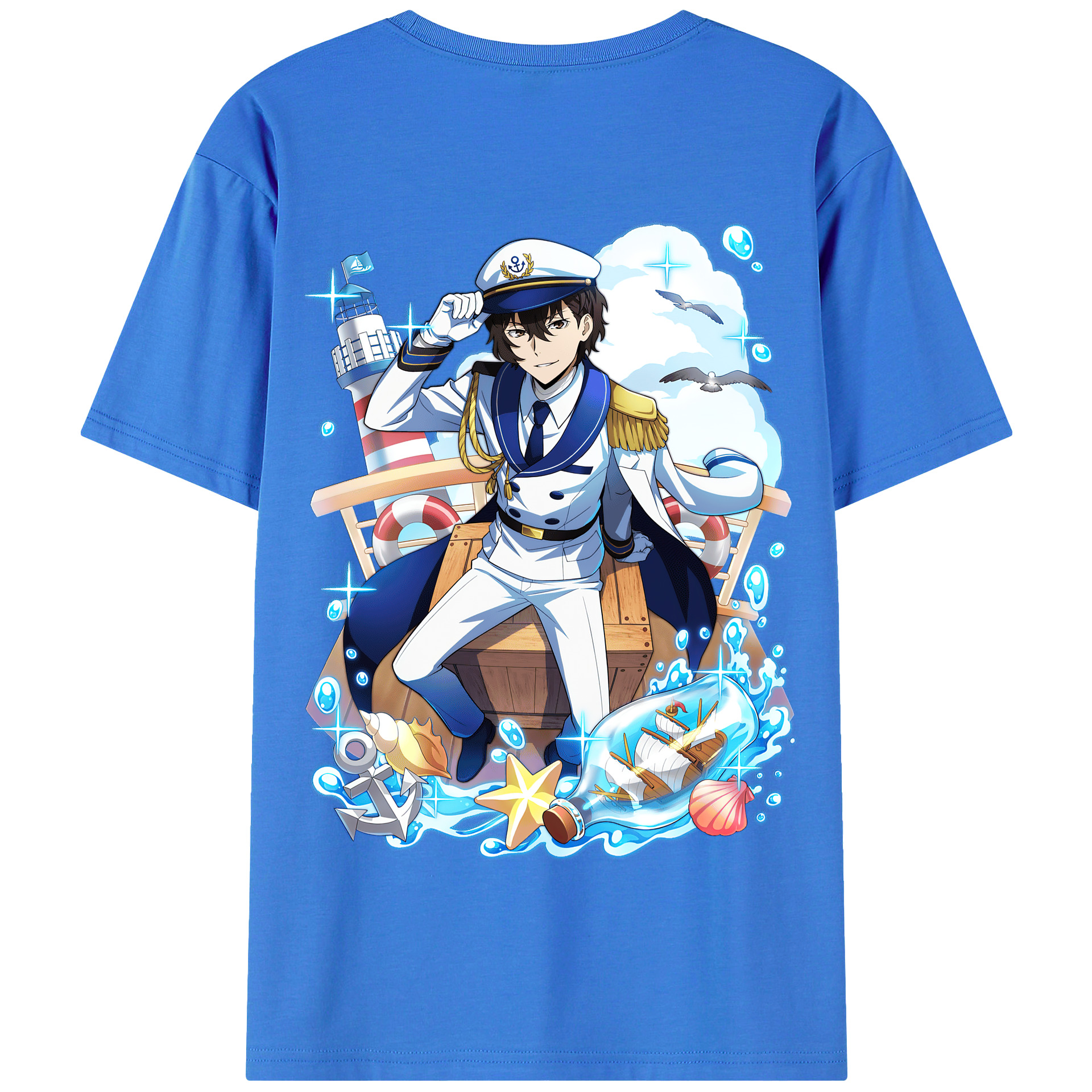 （画像用） 文豪ストレイドッグス Bungo Stray Dogs 綿100％半袖Tシャツ（背面プリント）