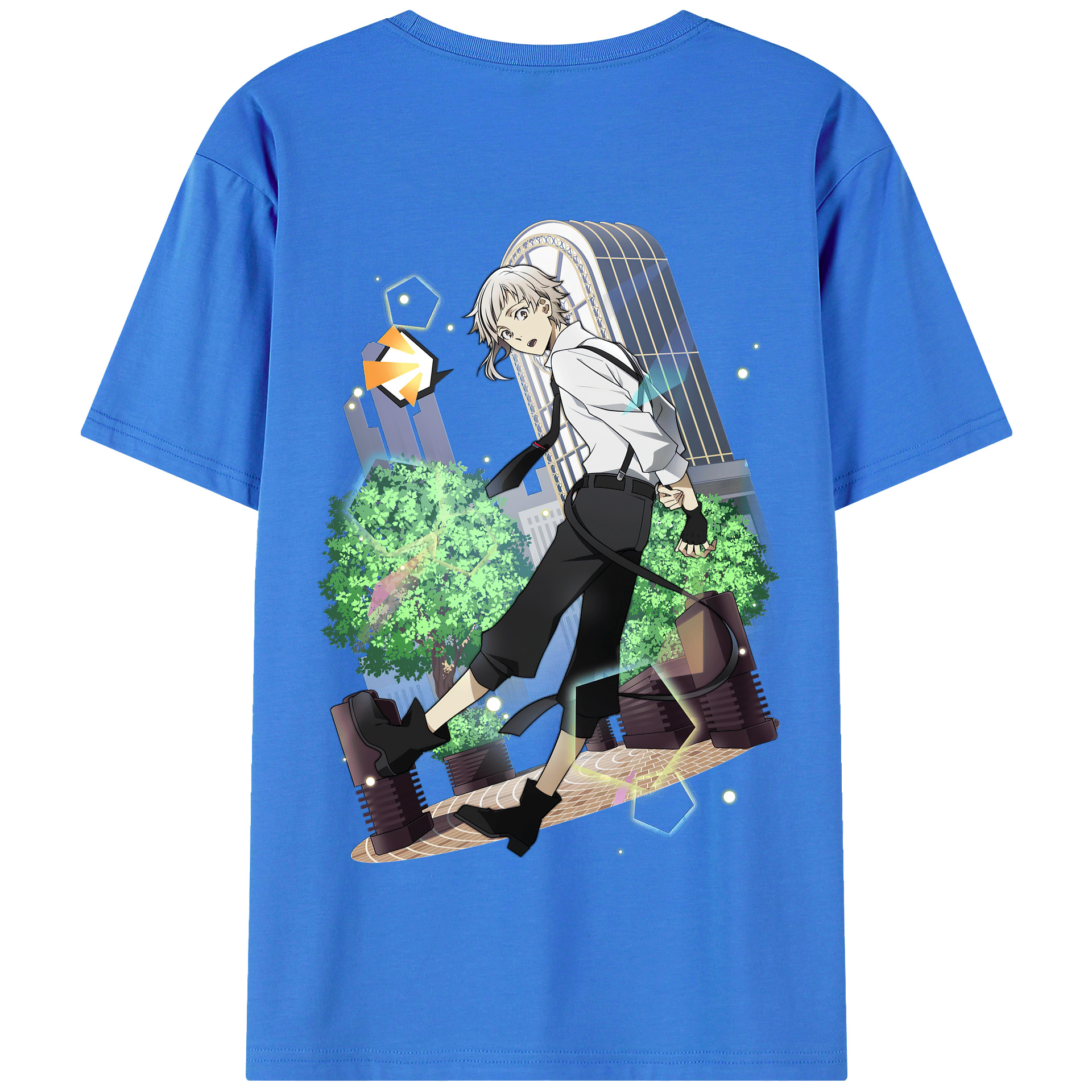 （画像用） 文豪ストレイドッグス Bungo Stray Dogs 綿100％半袖Tシャツ（背面プリント）