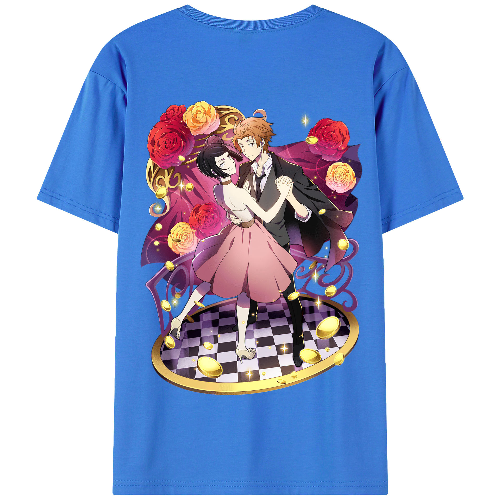 （画像用） 文豪ストレイドッグス Bungo Stray Dogs 綿100％半袖Tシャツ（背面プリント）