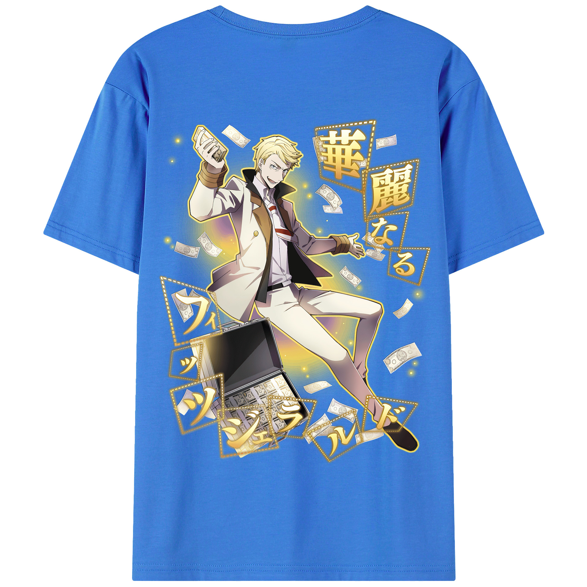 （画像用） 文豪ストレイドッグス Bungo Stray Dogs 綿100％半袖Tシャツ（背面プリント）