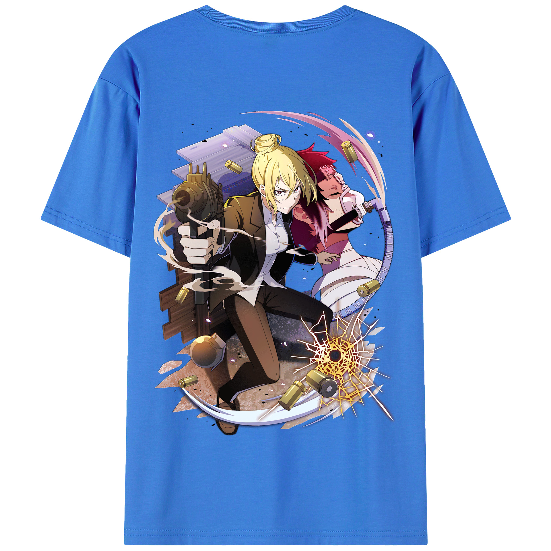 （画像用） 文豪ストレイドッグス Bungo Stray Dogs 綿100％半袖Tシャツ（背面プリント）