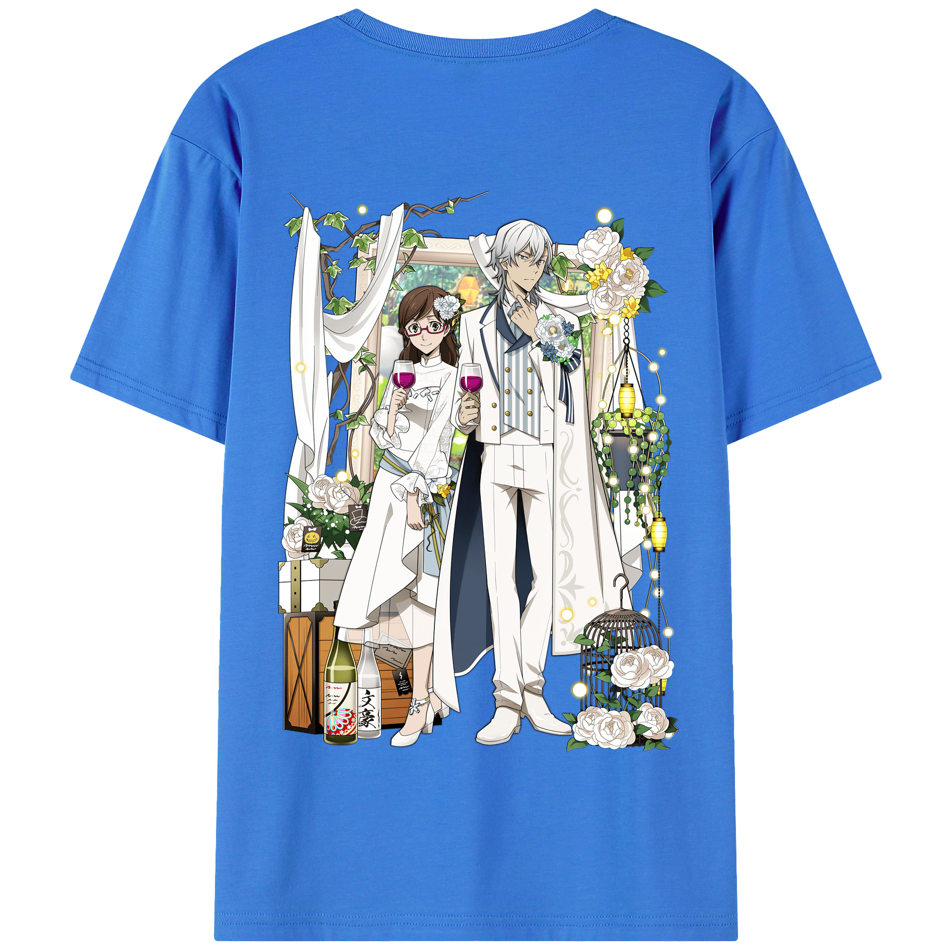 （画像用） 文豪ストレイドッグス Bungo Stray Dogs 綿100％半袖Tシャツ（背面プリント）