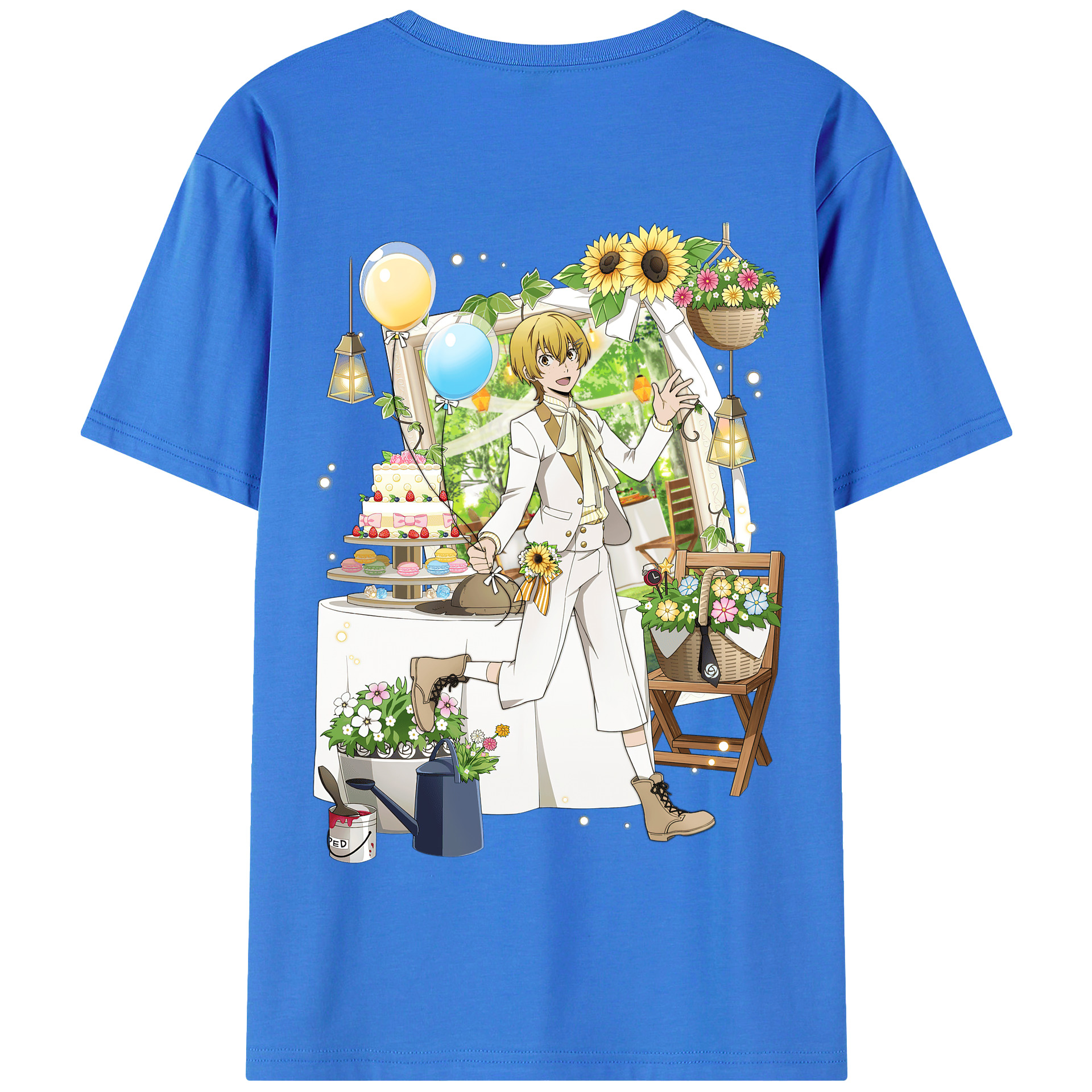 （画像用） 文豪ストレイドッグス Bungo Stray Dogs 綿100％半袖Tシャツ（背面プリント）