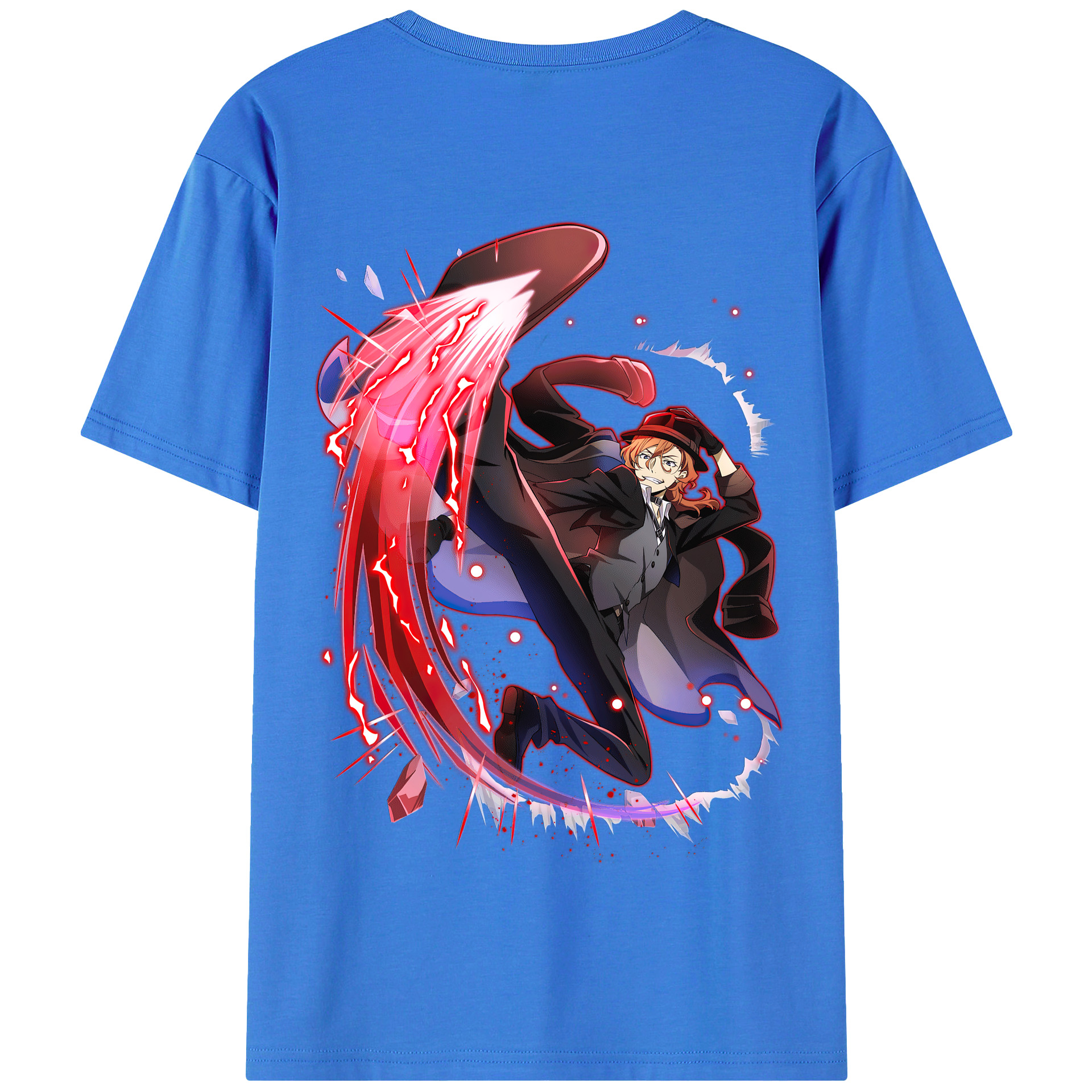 （画像用） 文豪ストレイドッグス Bungo Stray Dogs 綿100％半袖Tシャツ（背面プリント）