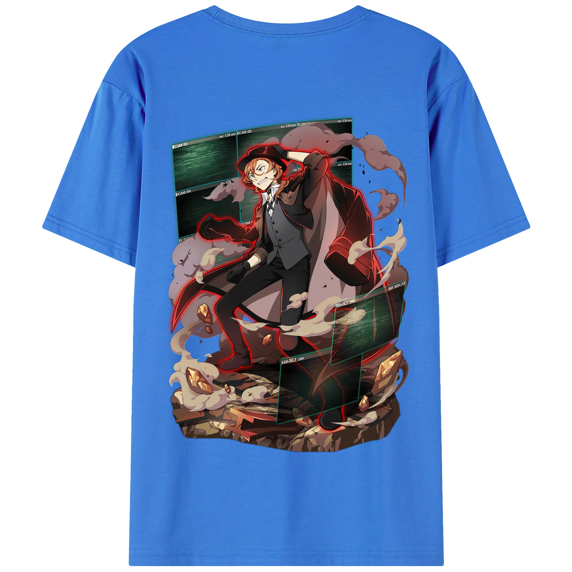 （画像用） 文豪ストレイドッグス Bungo Stray Dogs 綿100％半袖Tシャツ（背面プリント）