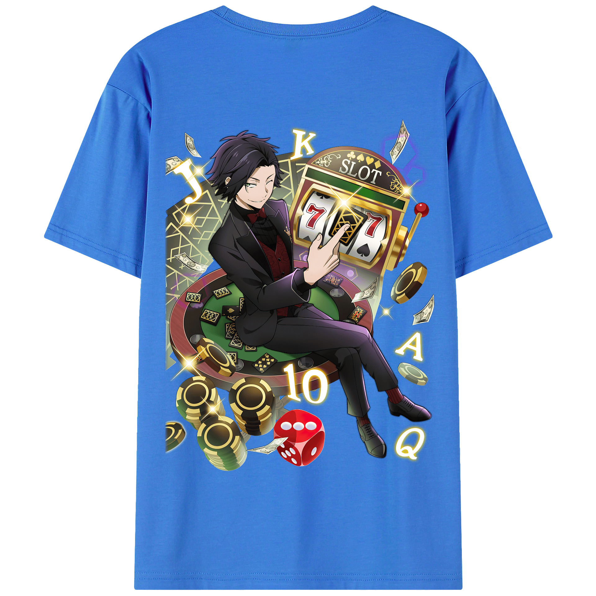 （画像用） 文豪ストレイドッグス Bungo Stray Dogs 綿100％半袖Tシャツ（背面プリント）